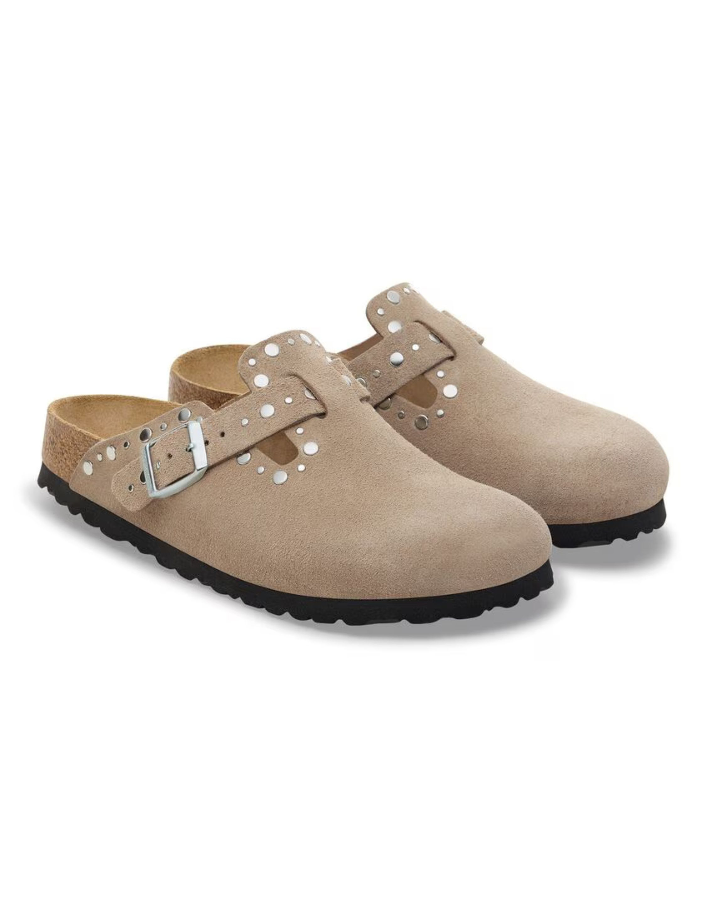 Birkenstock Boston Rivet Slippers Taupe 1030418