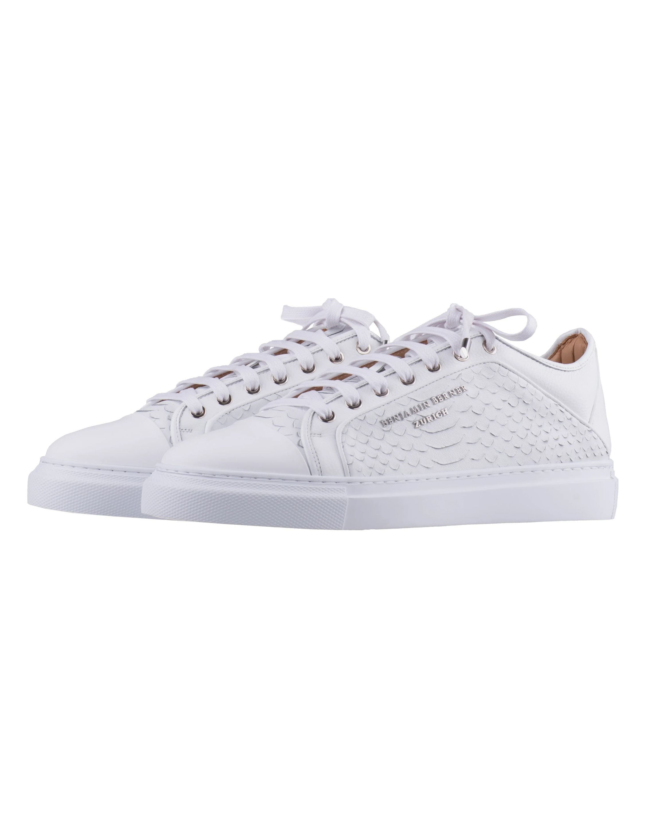 Benjamin Berner Python Cut Sneakers Wit Bnj22010444