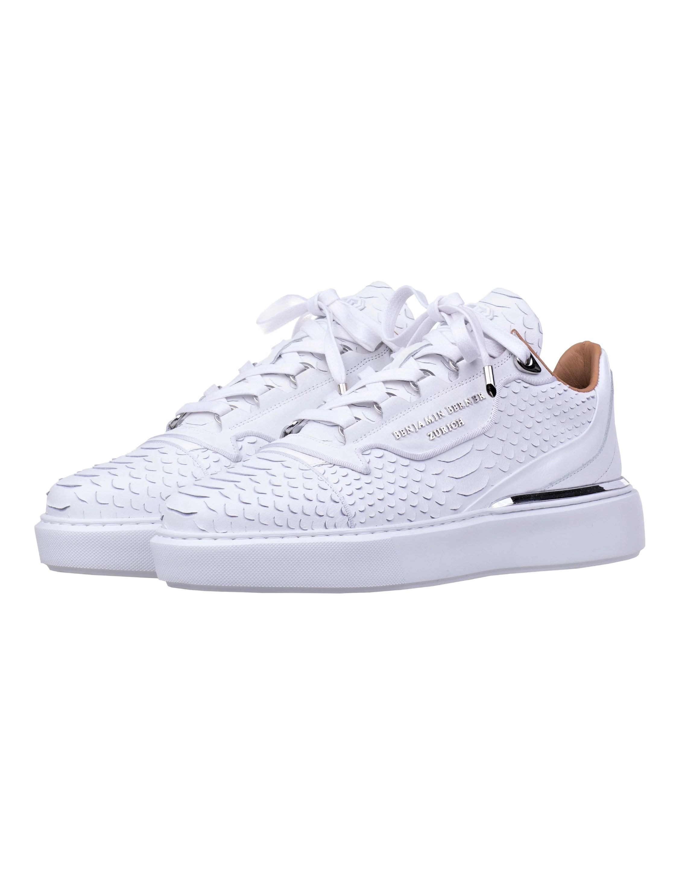 Benjamin Berner Python Cut Sneakers Wit Bnj12010444