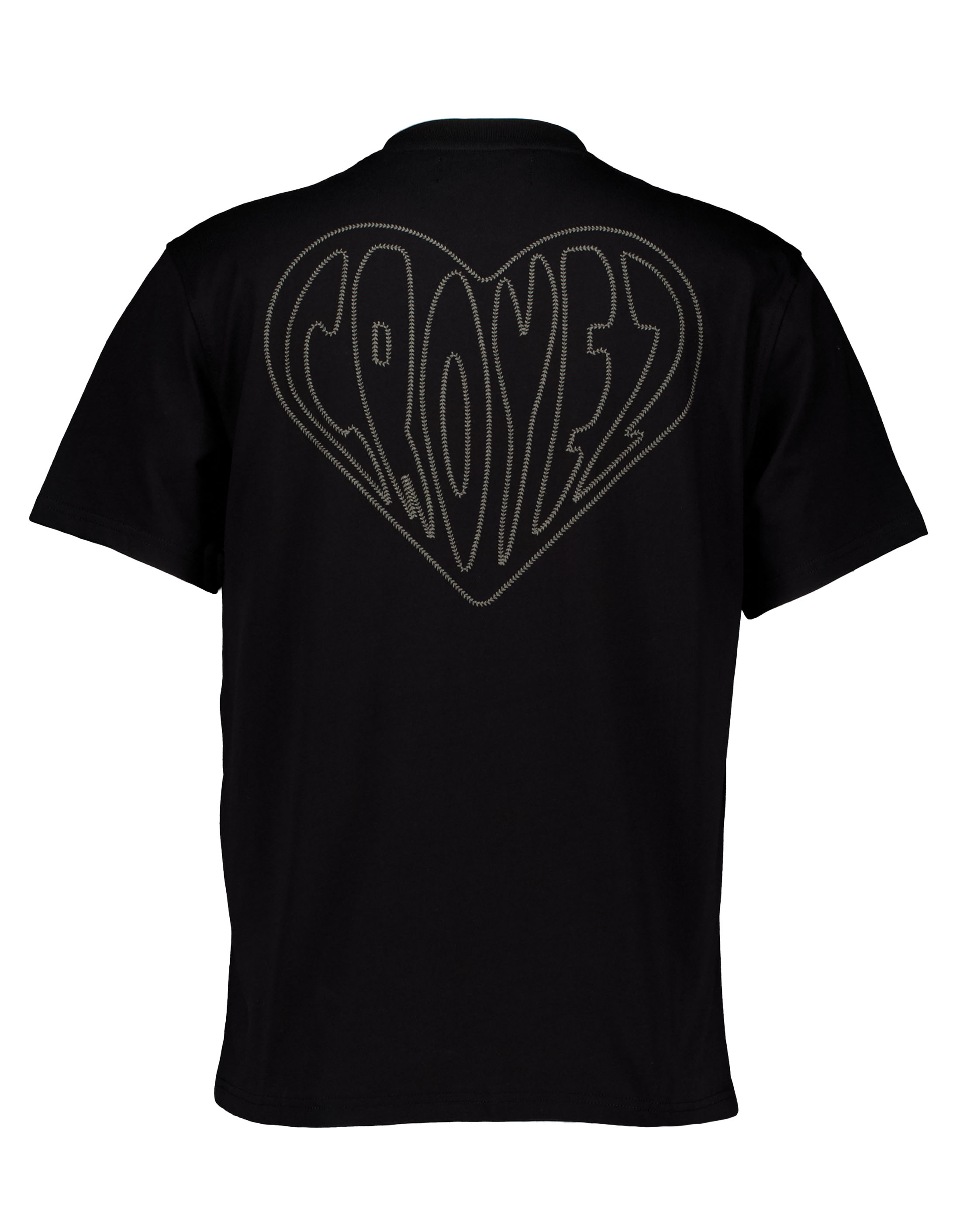 Croyez Croyez Stitched Heart T-shirts Zwart Cr1-pf25-15