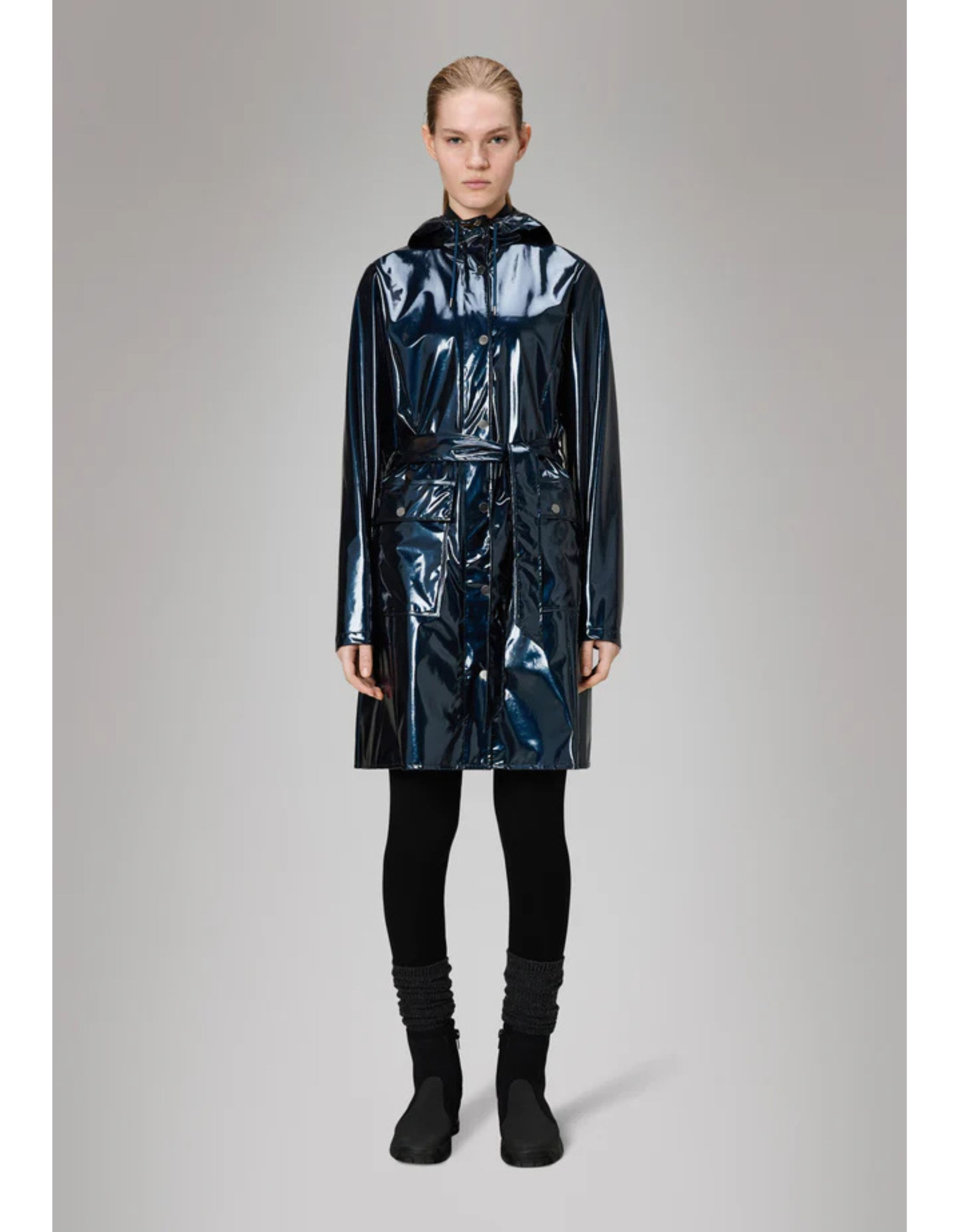 Rains Curve W Trenchcoats Blauw 18130 Curve W