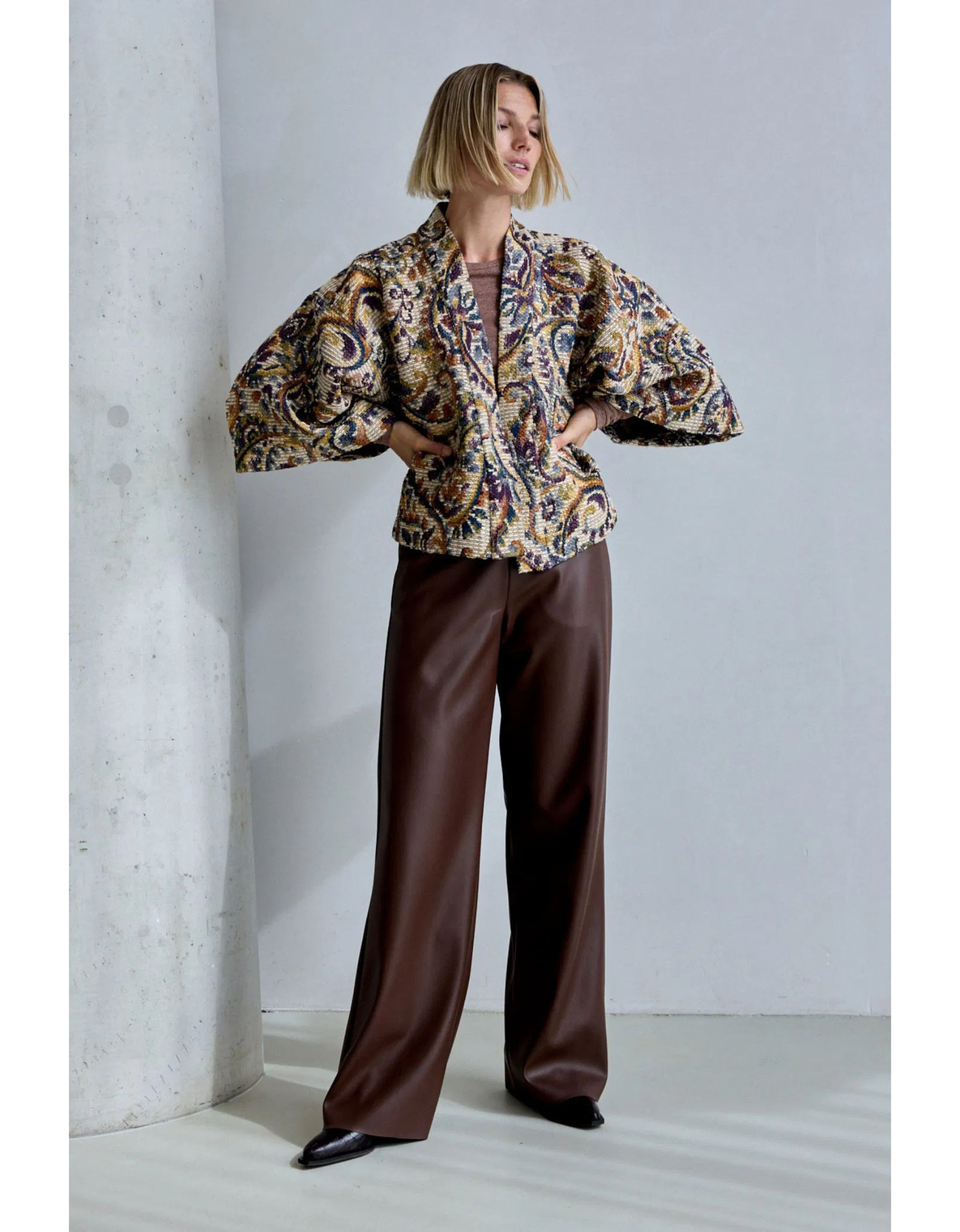 Femmes Du Sud Jk-0018 Jackets Multicolor Esmay Jacquard