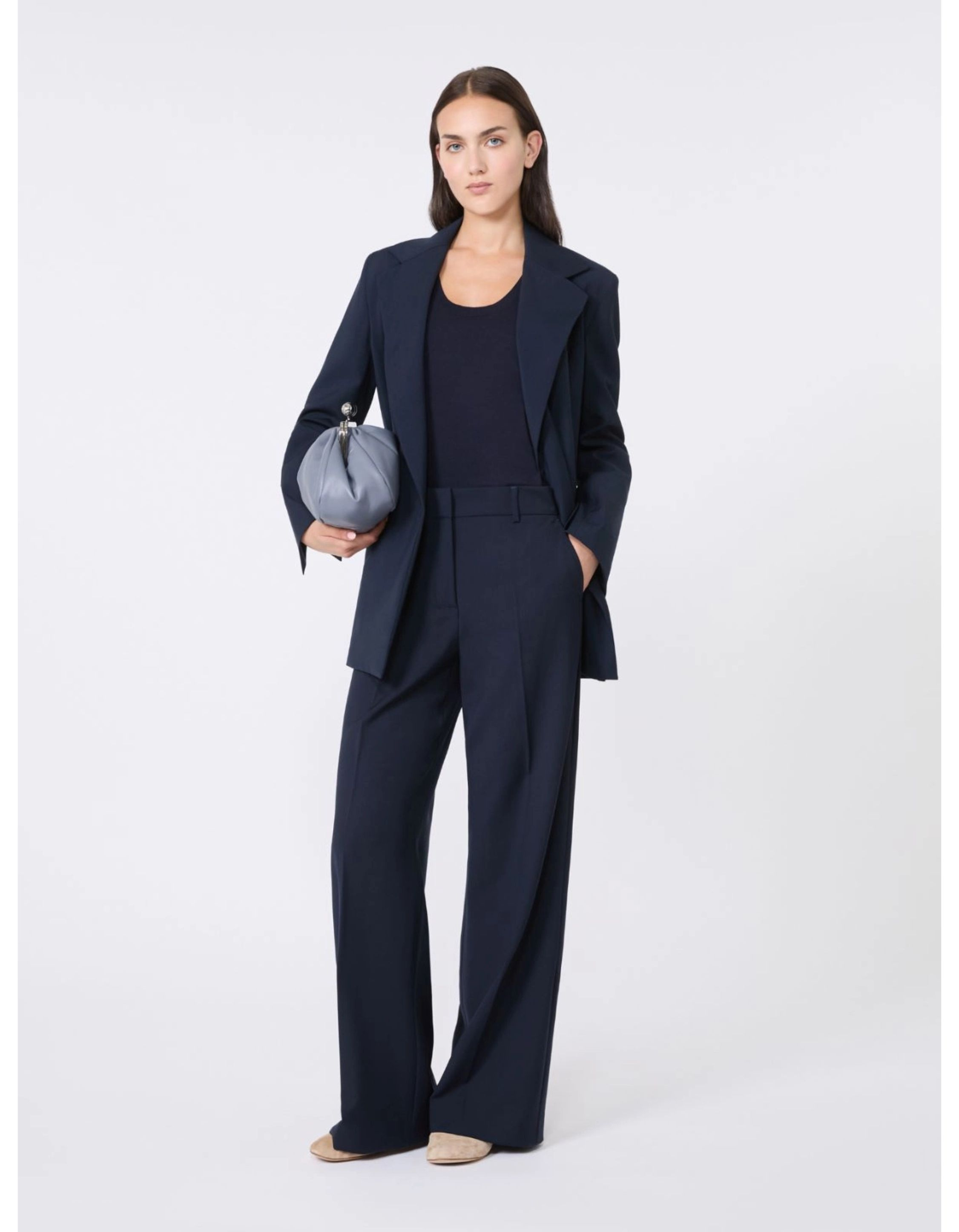 Max Mara Weekend Visivo Pantalons Donkerblauw 2525136031600
