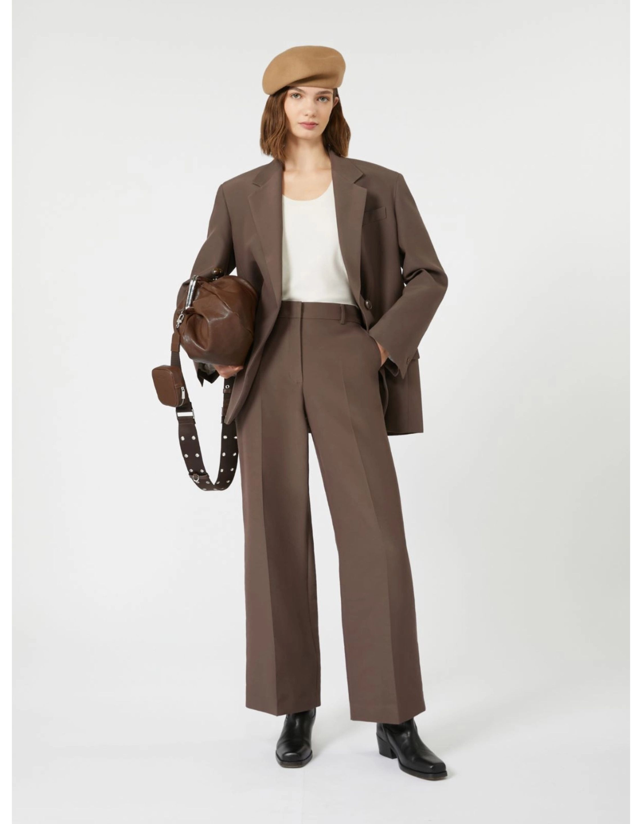 Max Mara Weekend Ballo Pantalons Donkerbruin 2525136151600