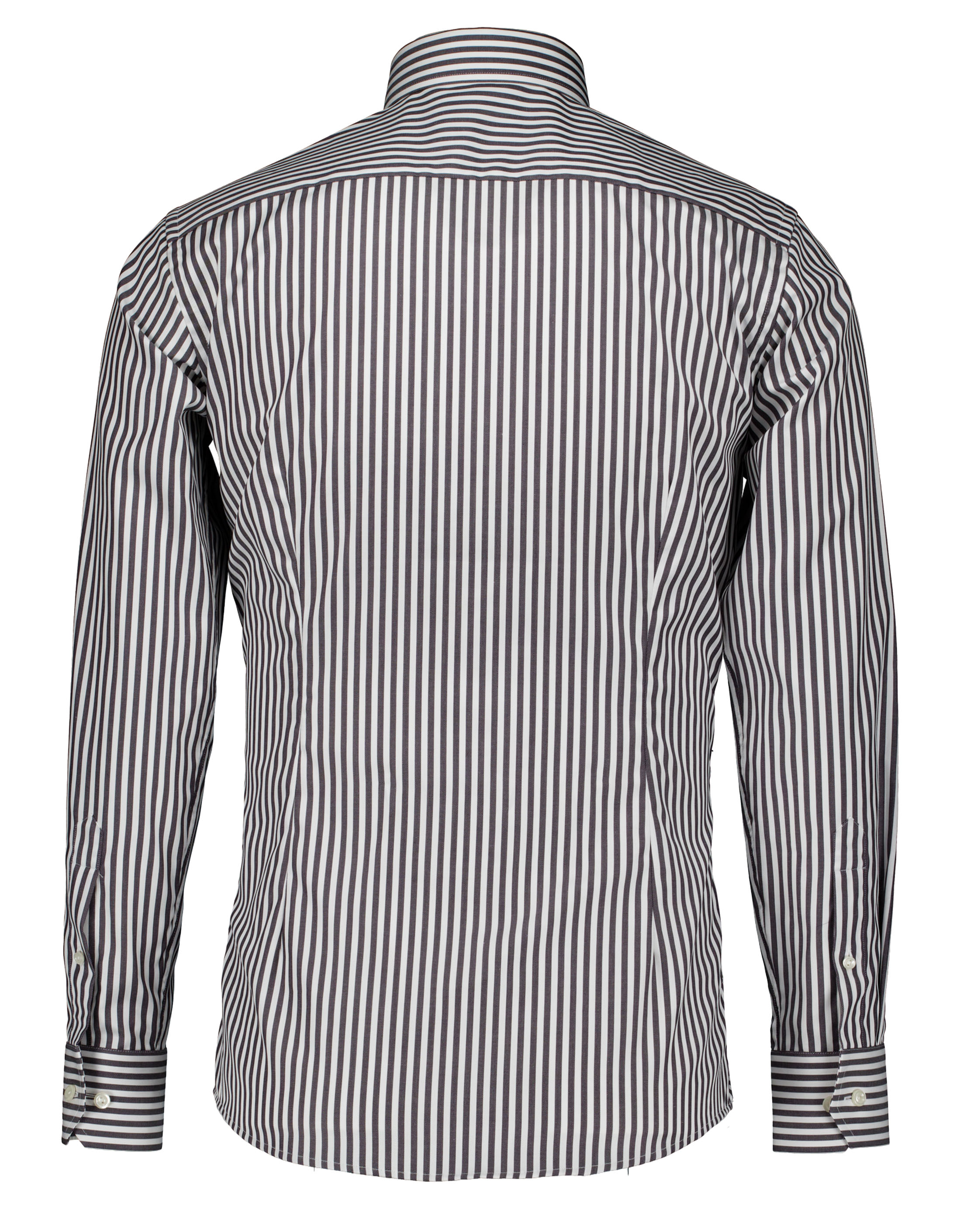 Eton Bengal Striped Signature Twill Shirt Lange Mouw Overhemden Donkergrijs 100013934