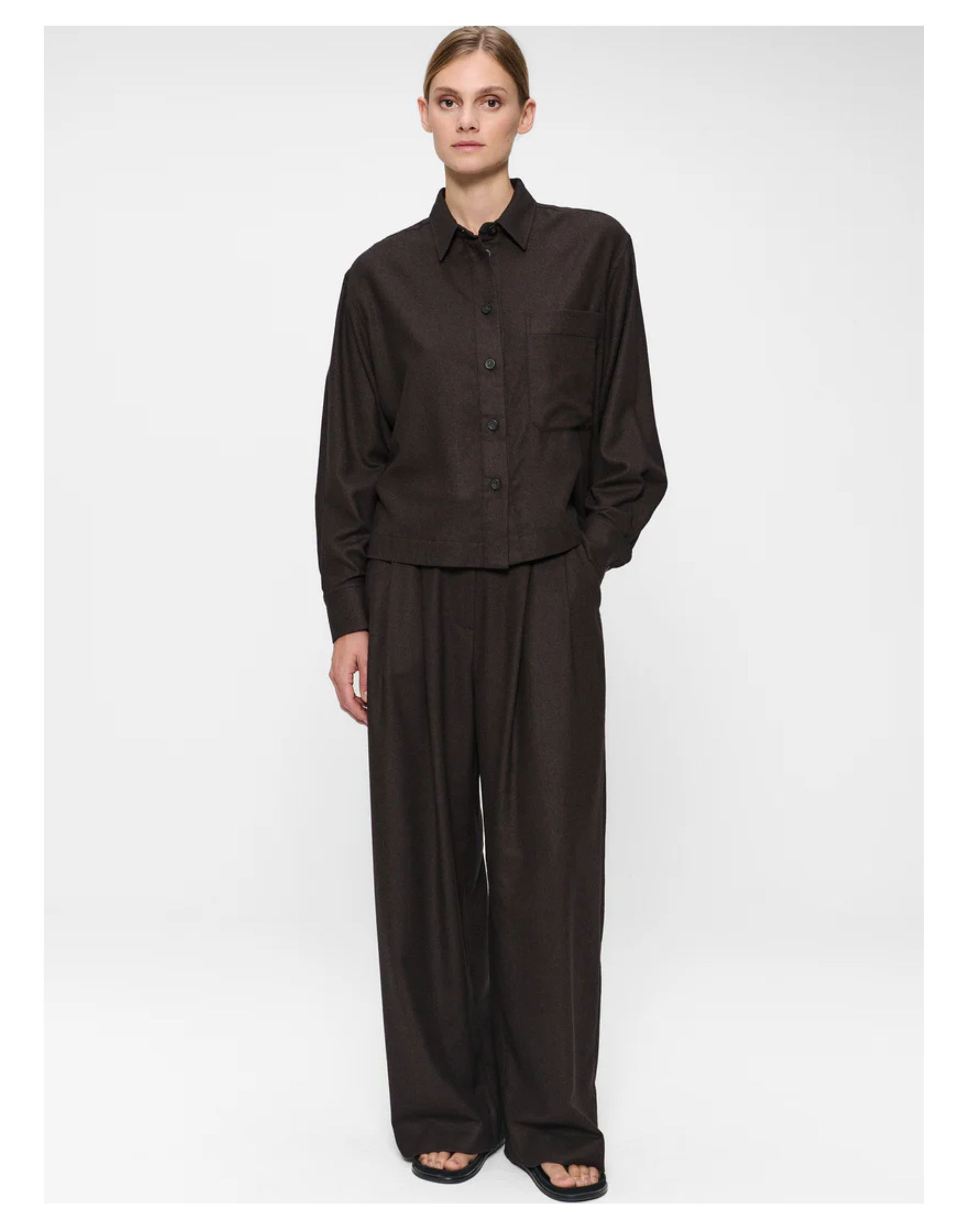 Zenggi  Blouses Donkerbruin W04-1002 436