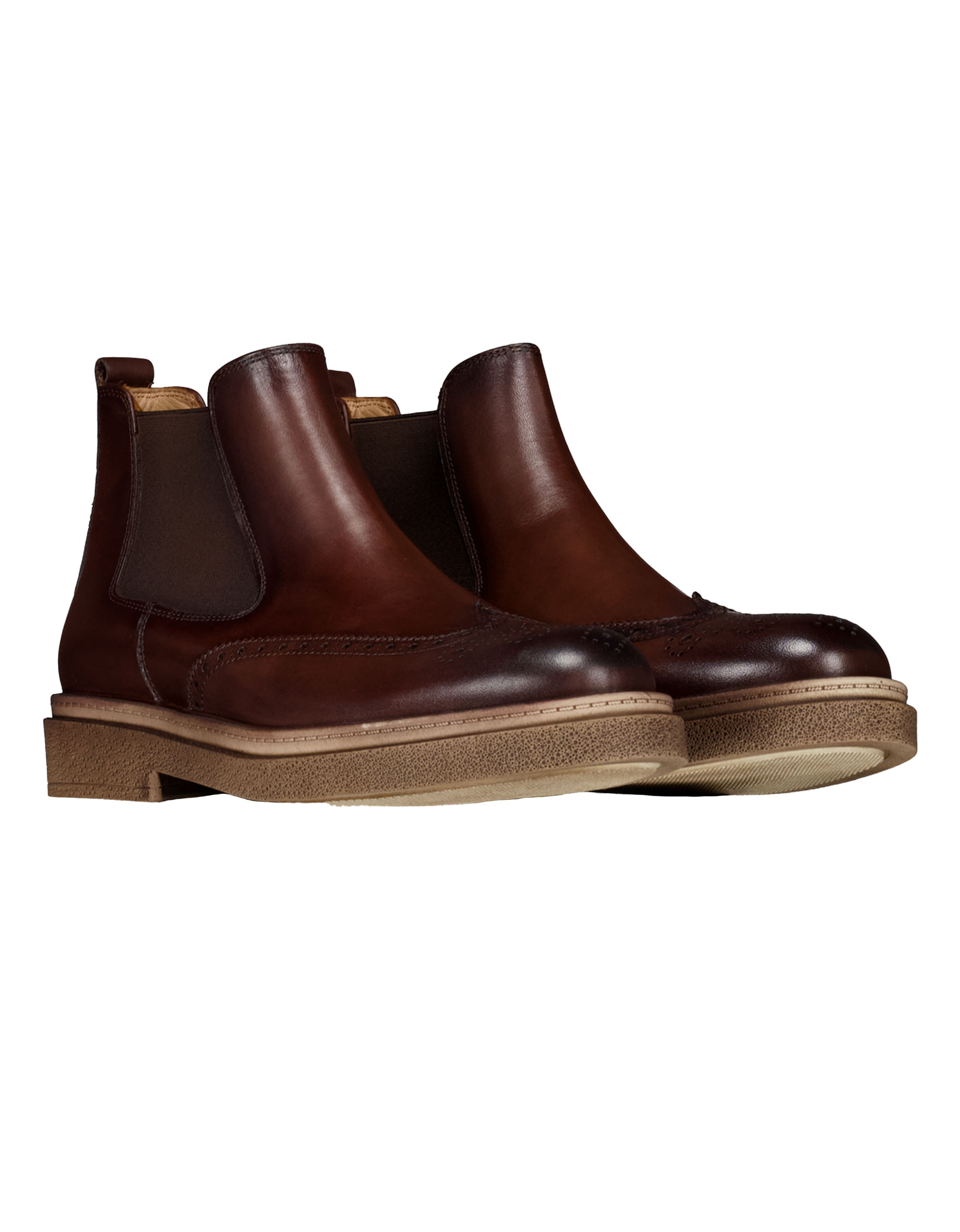 Melik Hercules Chelsea Boots Donkerbruin 41130