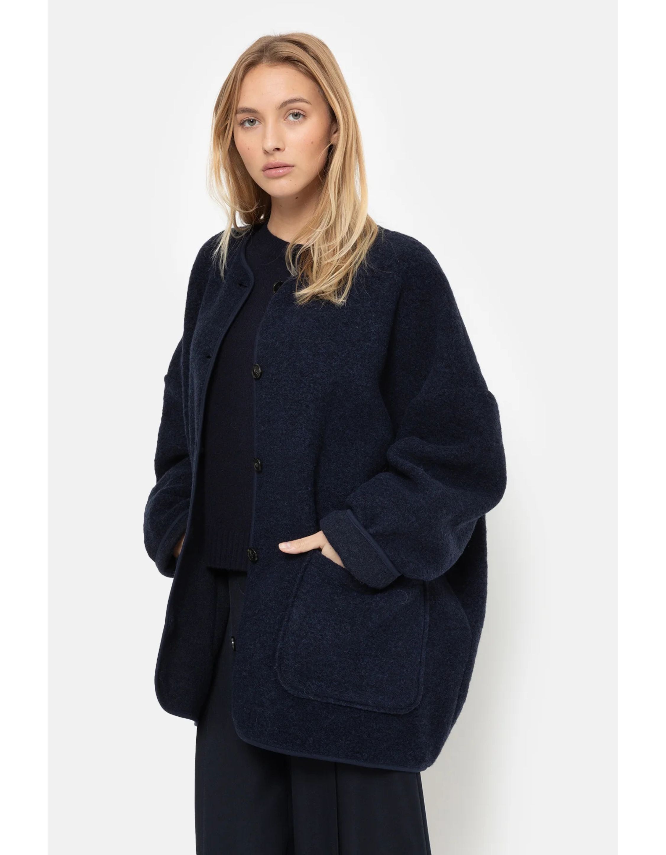 Âme Antwerp Oversized Jacket  Donkerblauw Hannah 1