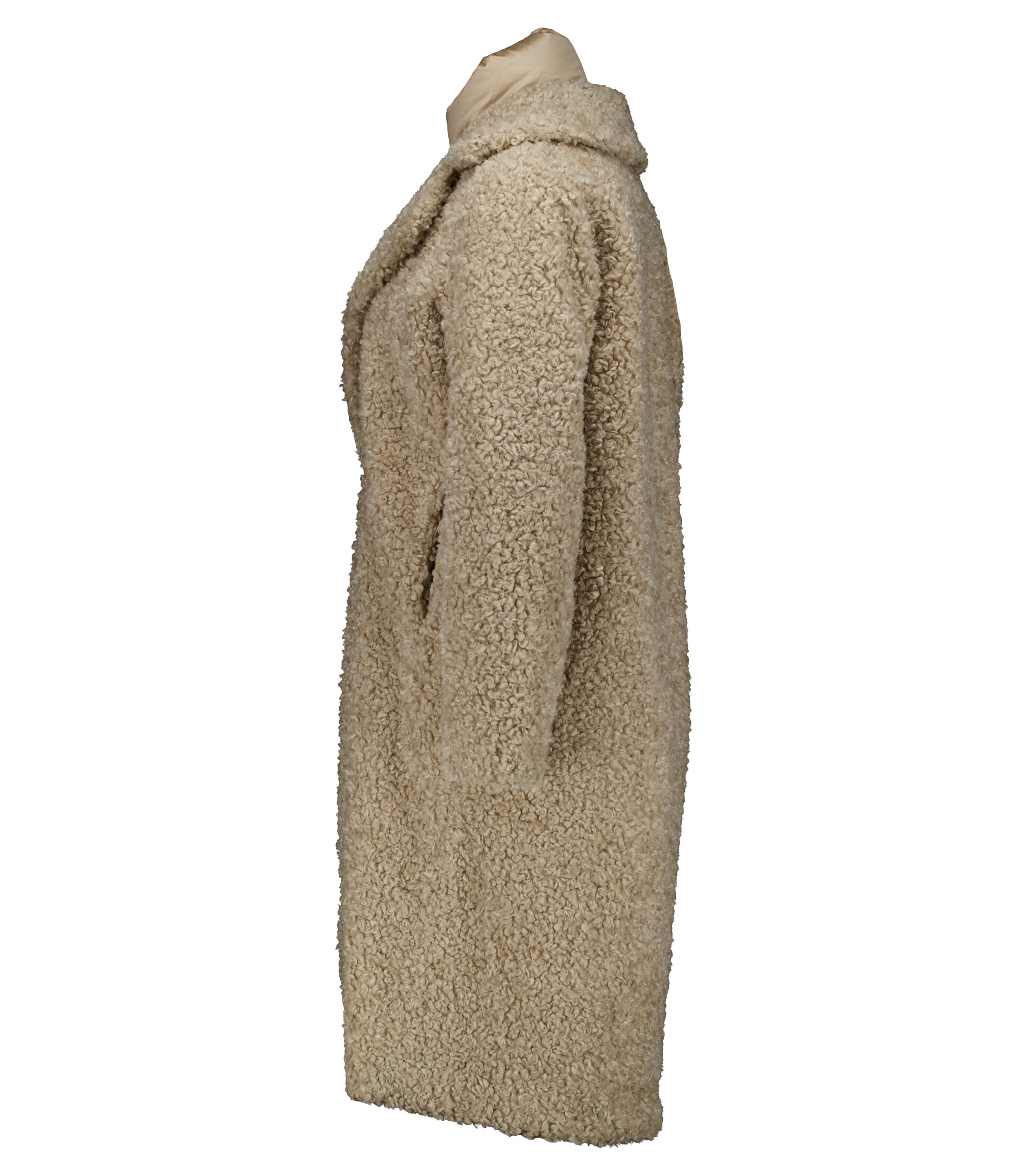 Bomboogie Fur Long Coat  Zand Cw9360 Sfc5