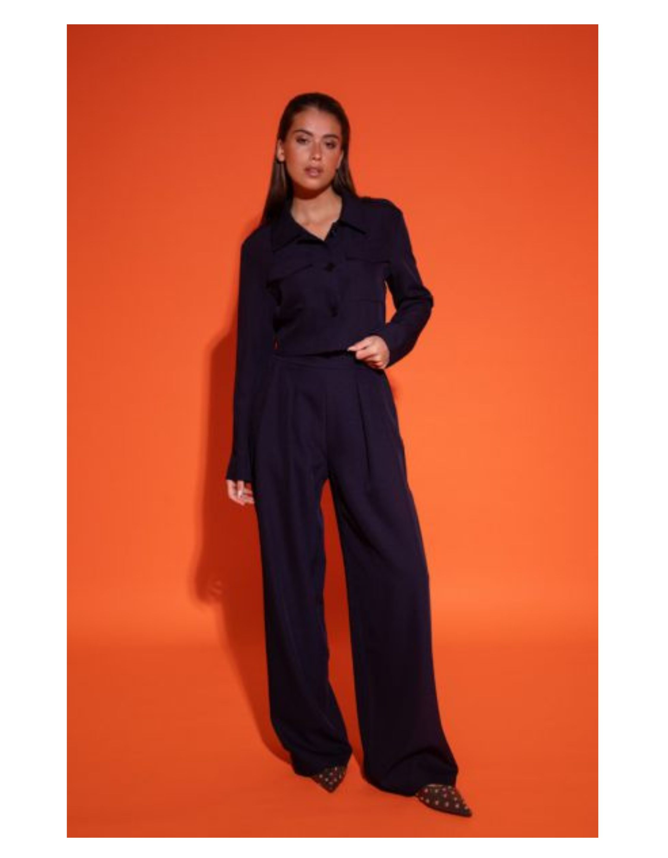 Studio Amaya 254-11 Pantalons Donkerblauw Jasmin
