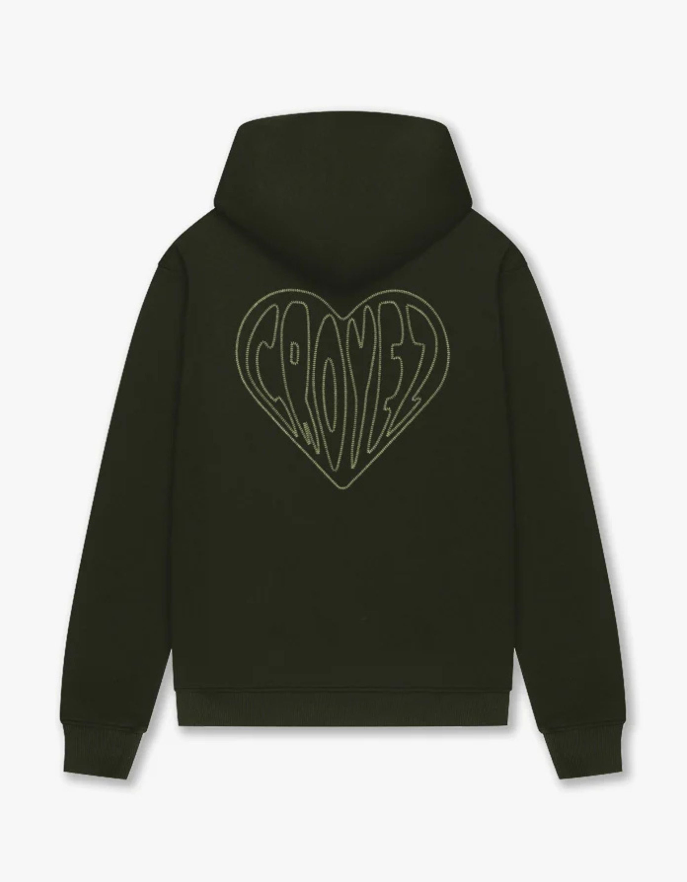 Croyez Stitched Heart Hoodies Donkergroen Cr2-fw25-19