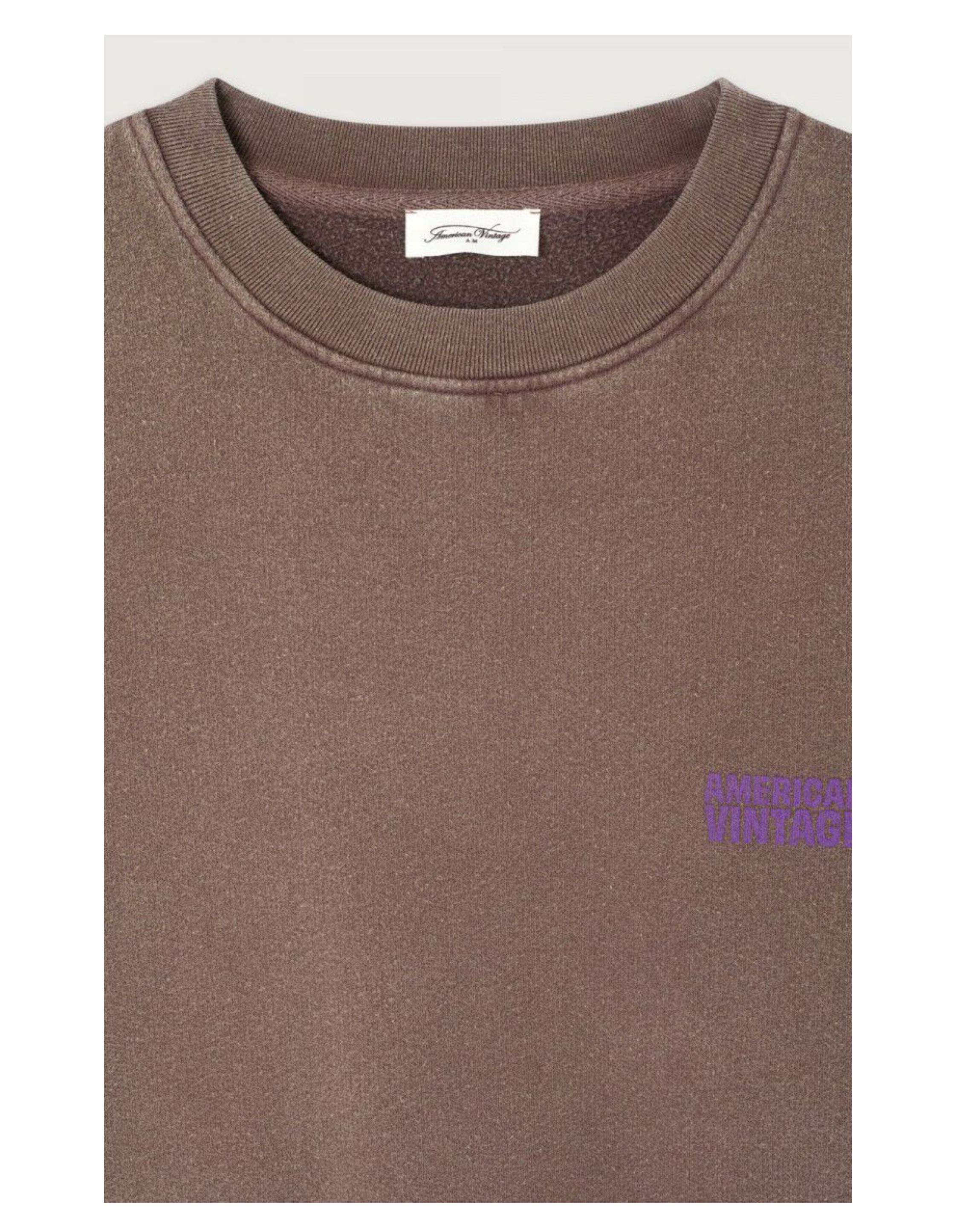 American Vintage Plizzy Sweaters Bruin Pli03ch25