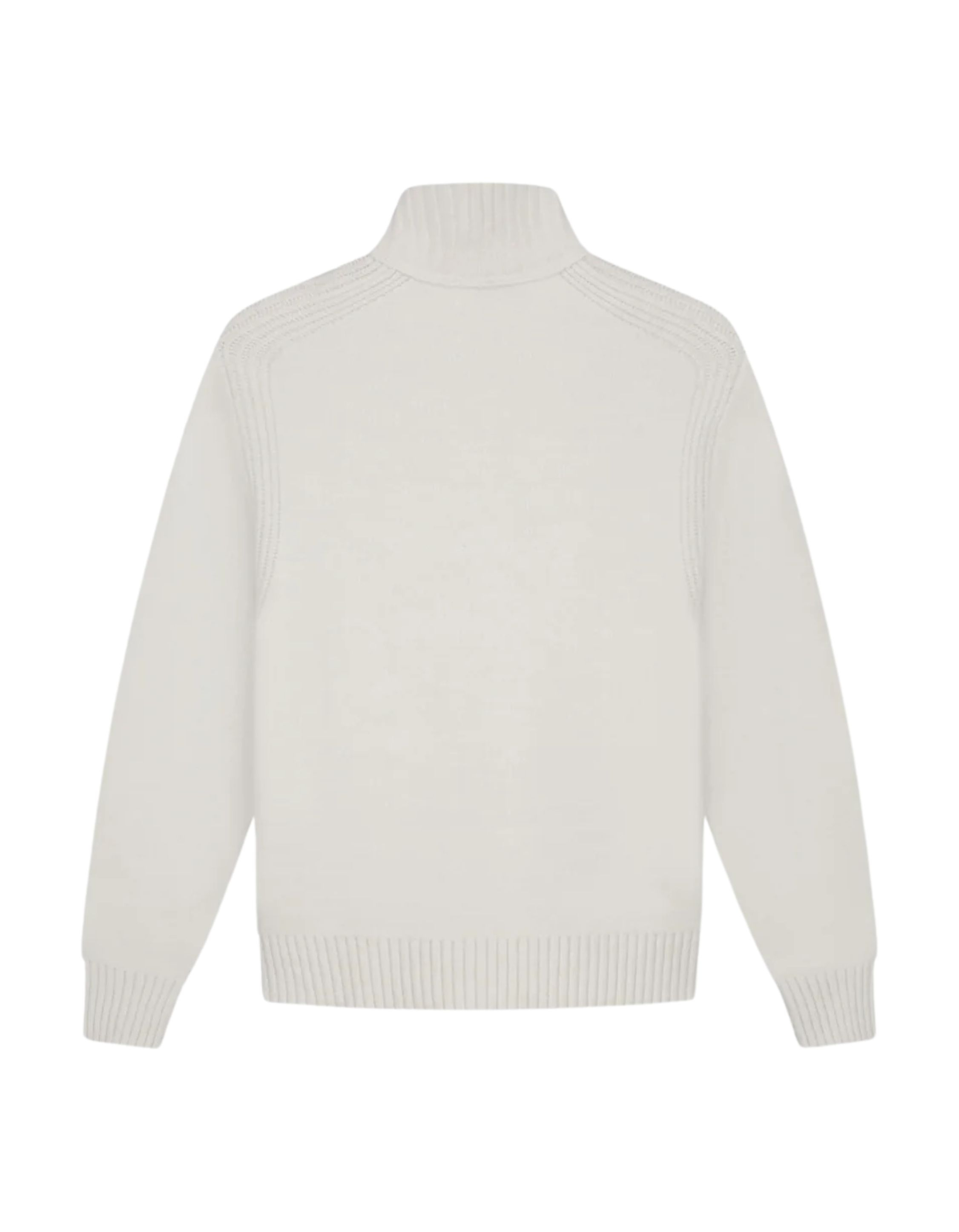 Olaf Zip Through Knitted Mock Neck Vesten Off White M230703