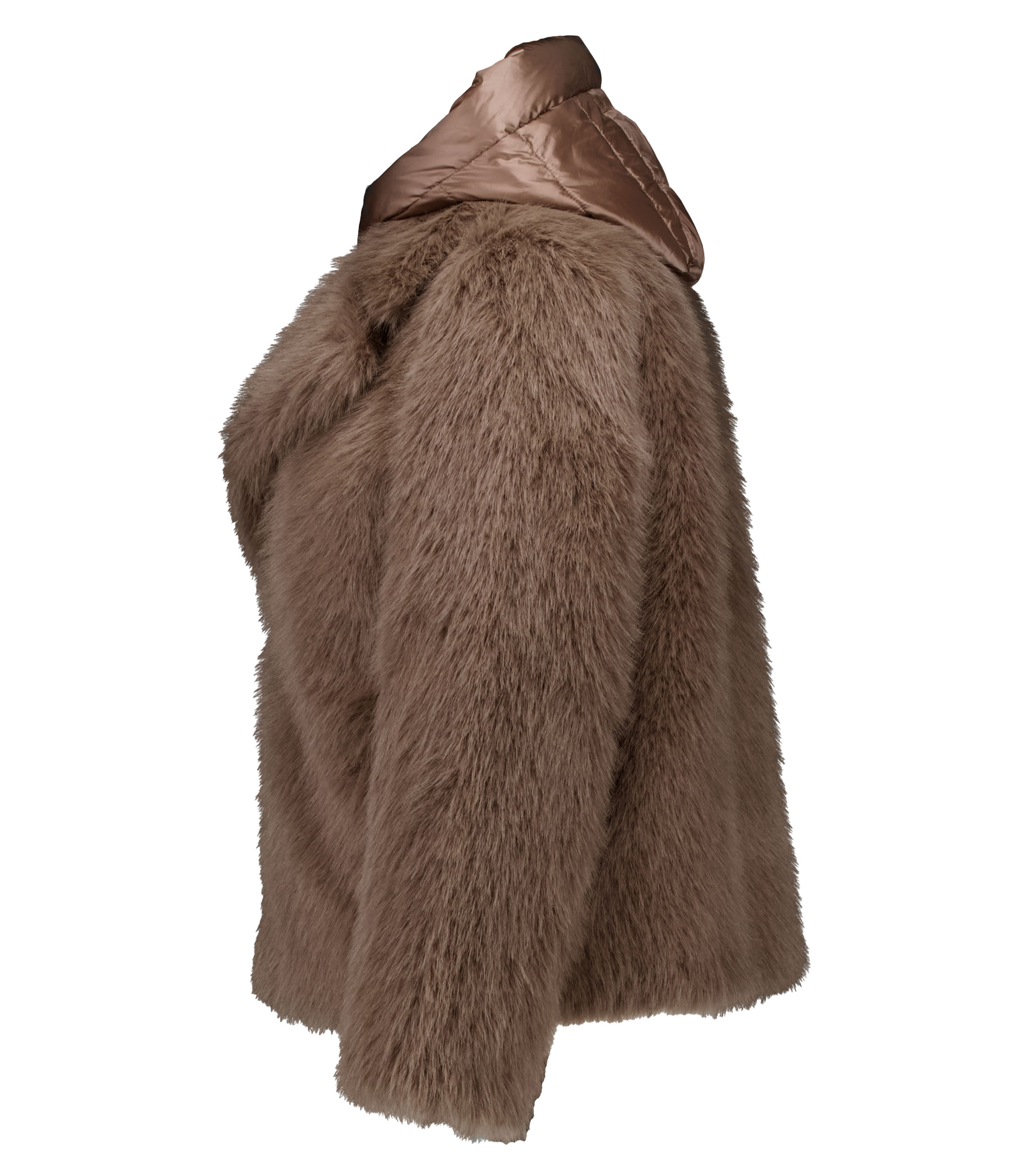 Bomboogie Woman Fur Coat  Taupe Gw9148_frl5