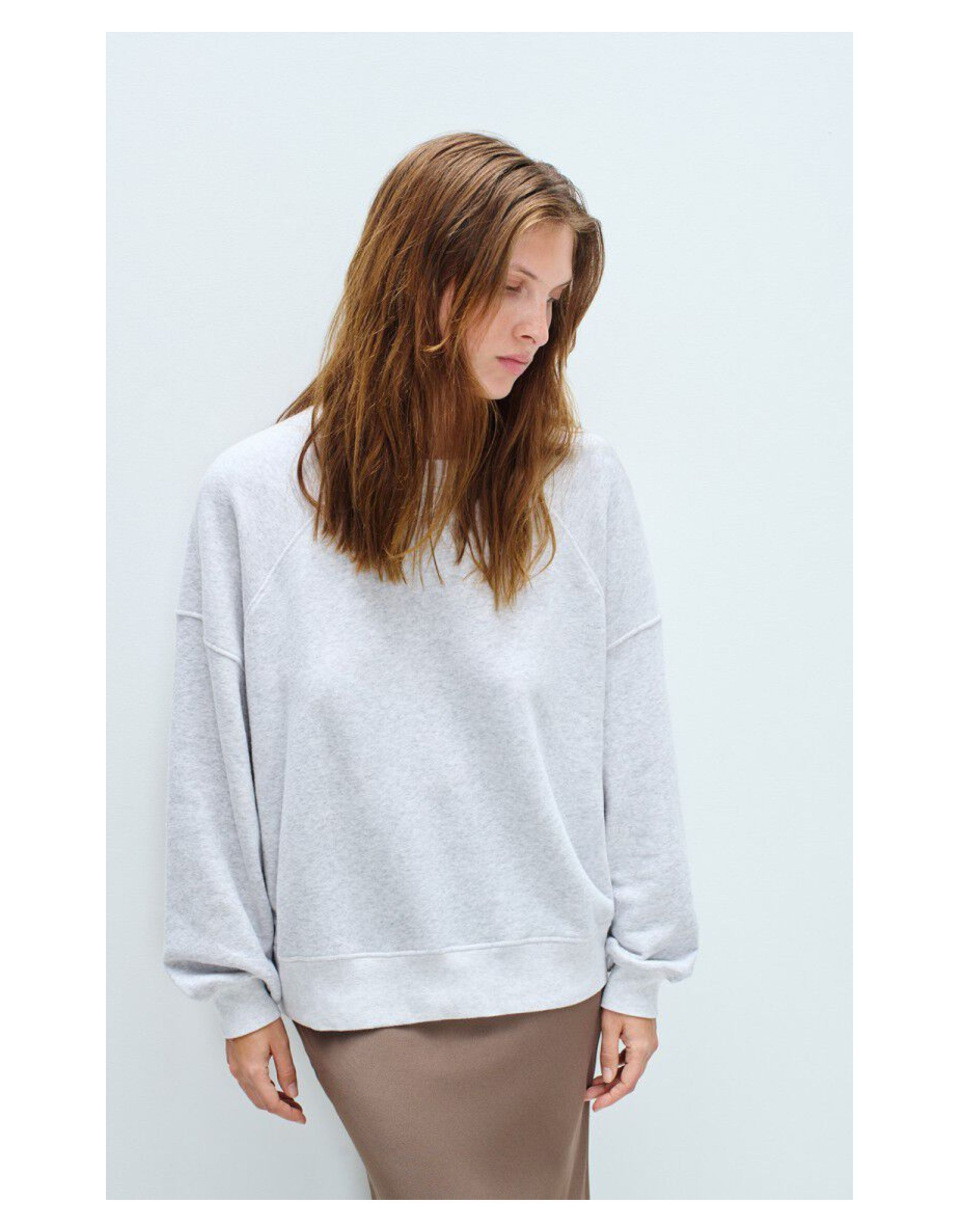 American Vintage Atubay Sweaters Lichtgrijs Atu03be26