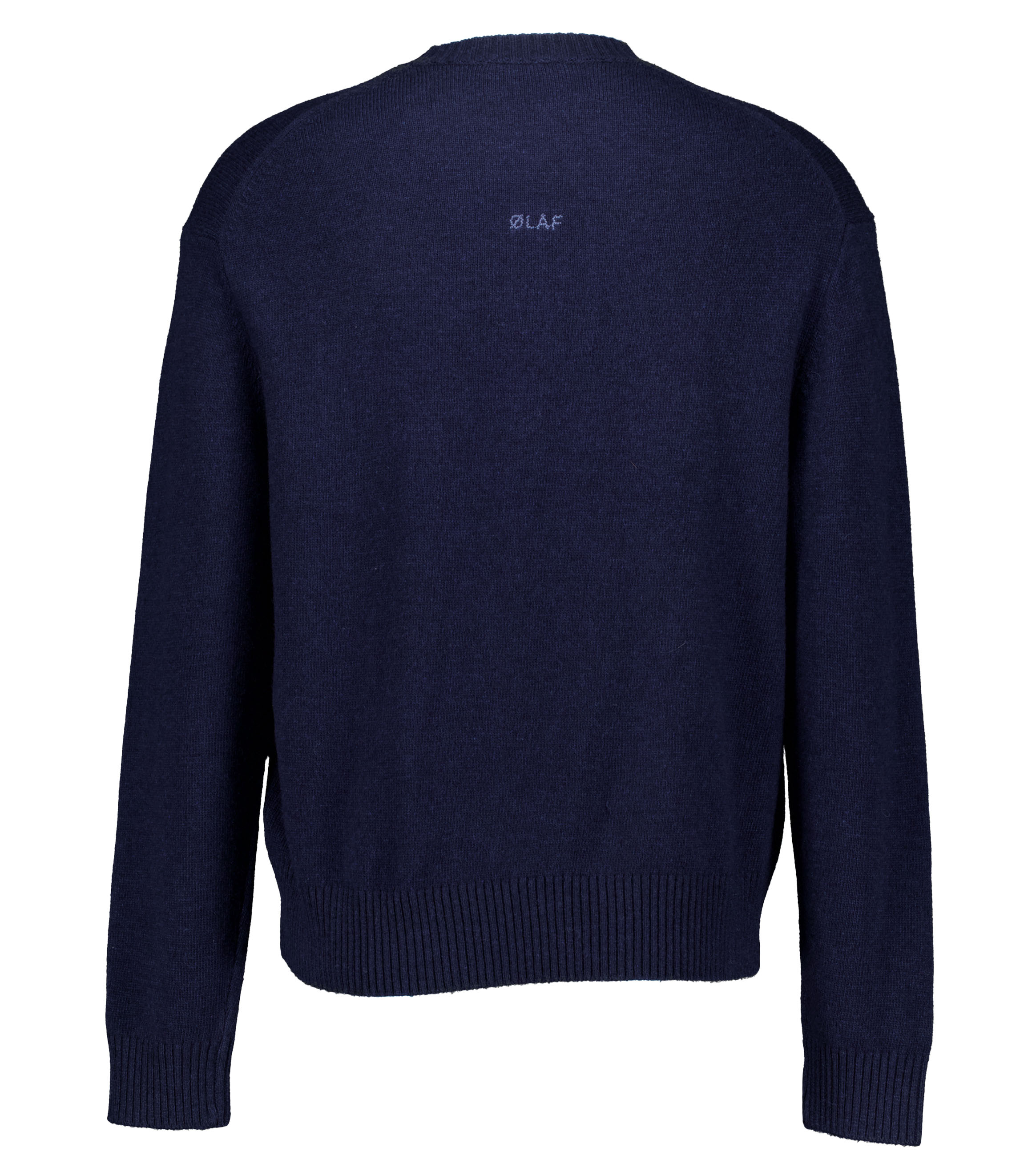 Olaf Essential Knitted Crewneck Sweaters Donkerblauw M240701