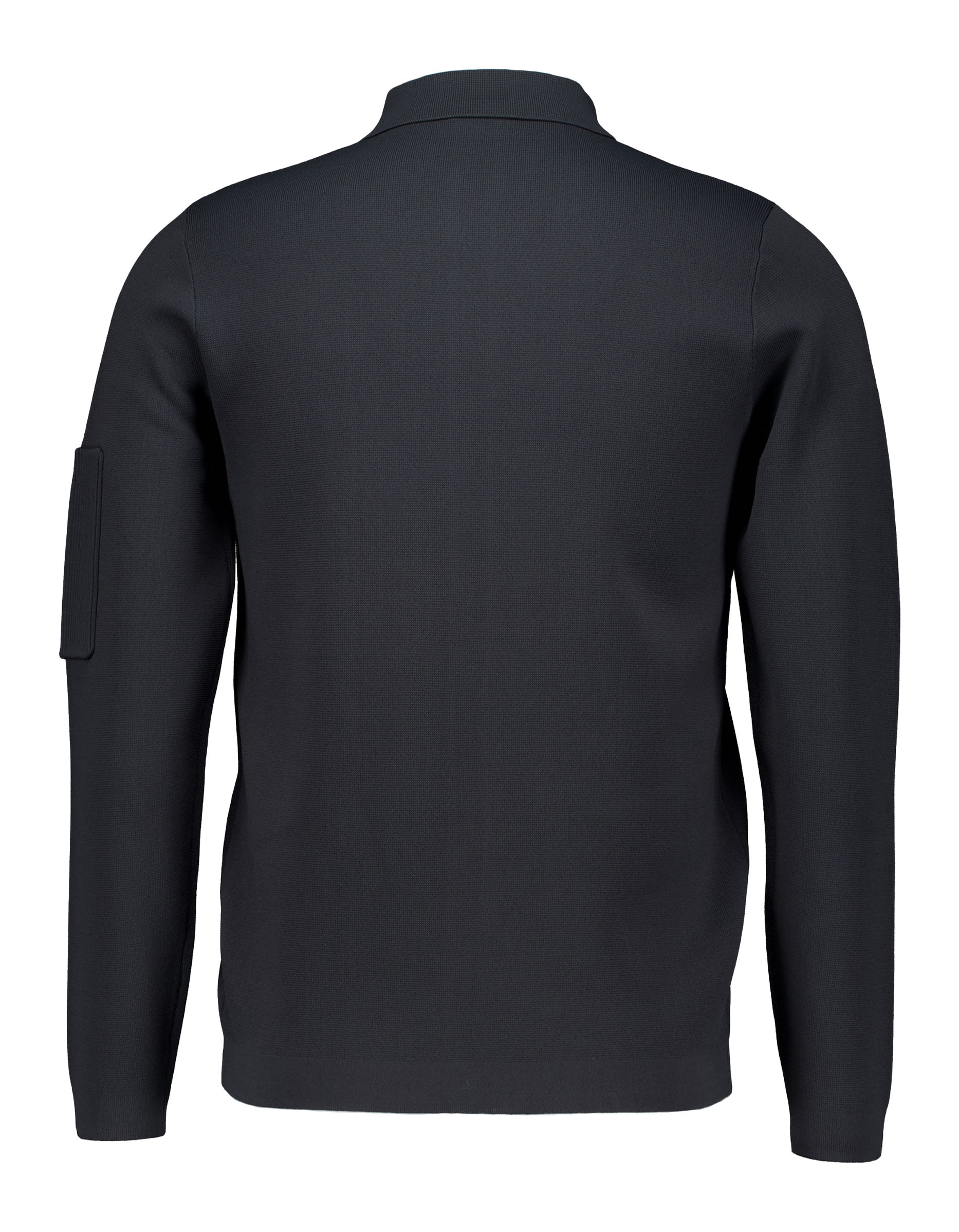 Genti Polo Zip Ls Polos Donkergrijs K4117-1258