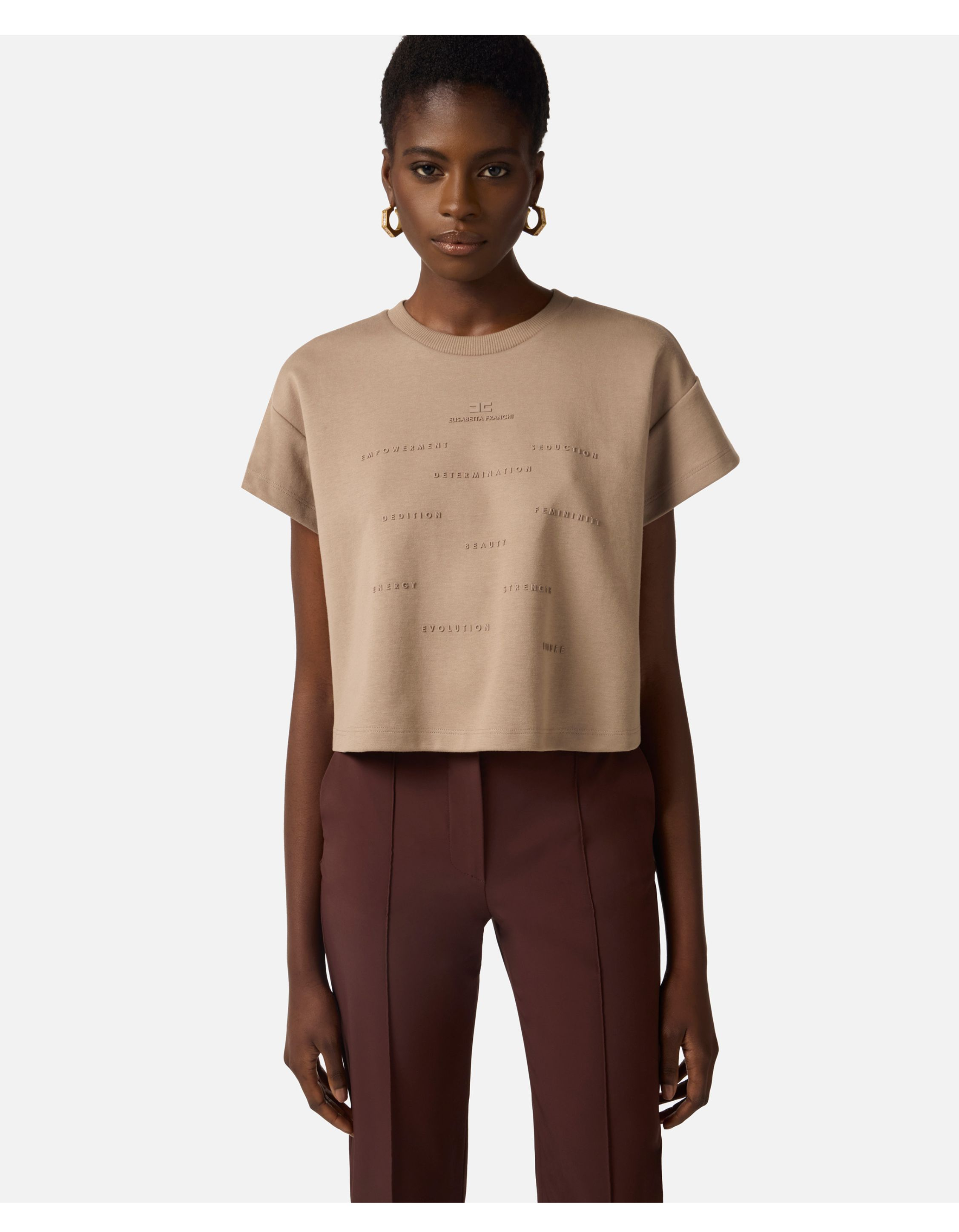 Elisabetta Franchi Women's T-shirt T-shirts Bruin Ma73d61e2