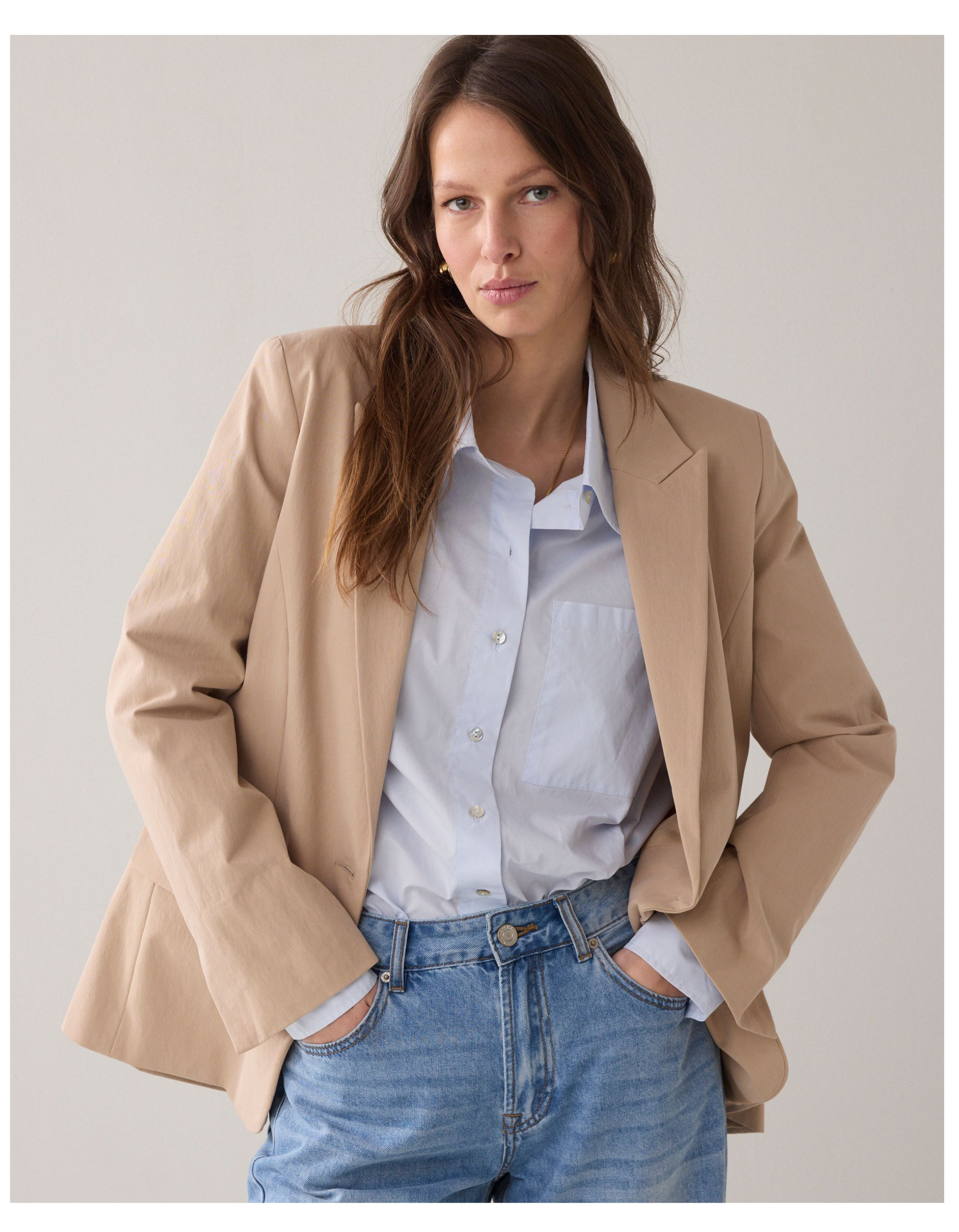 Summum Blazer Cotton Blend  Beige 1s1299-12365