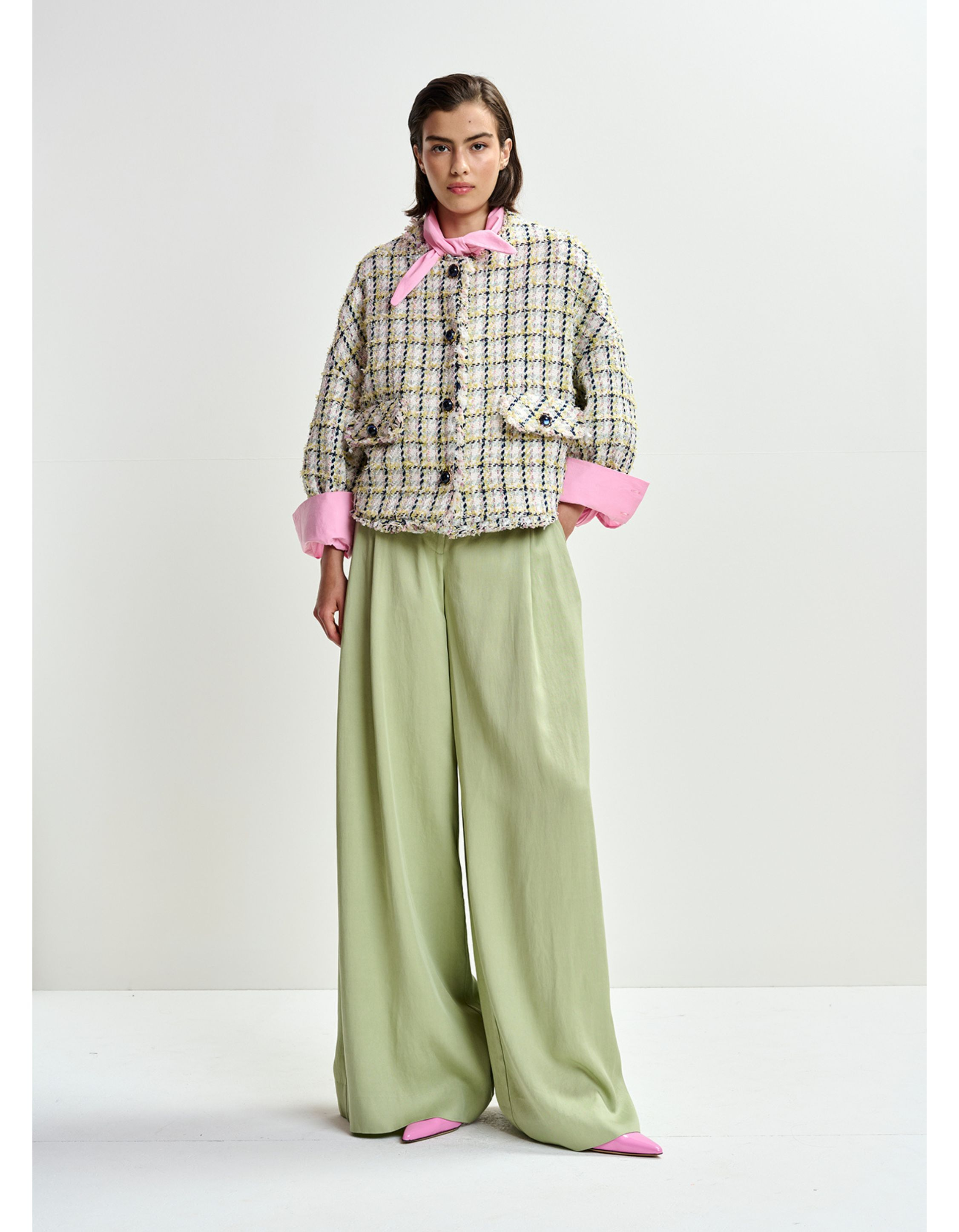 Essentiel Antwerp Boxy Cropped Jacket Jackets Lichtgroen Jayden