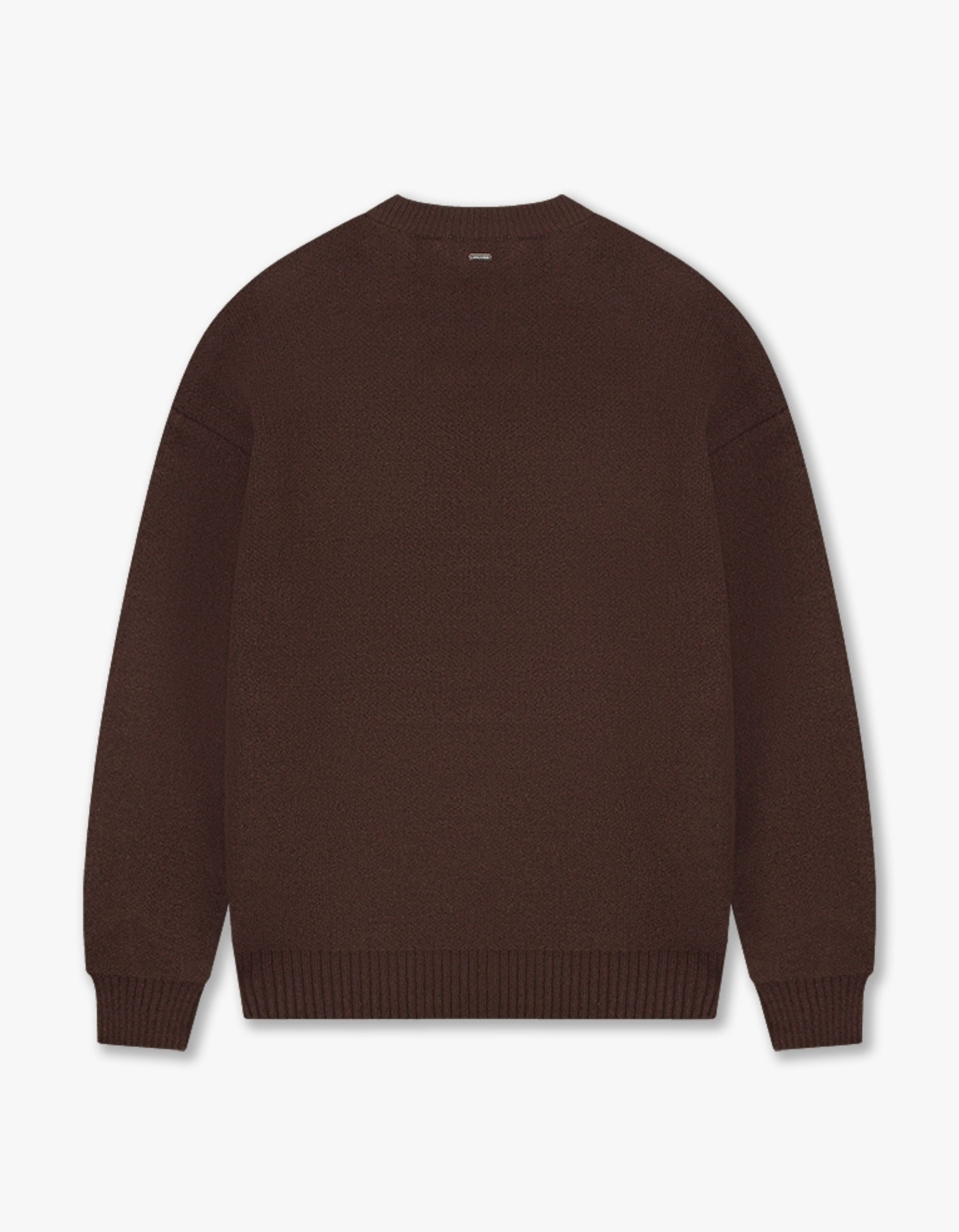 Croyez Etiquette Knit Sweater Sweaters Bruin Cra20026001