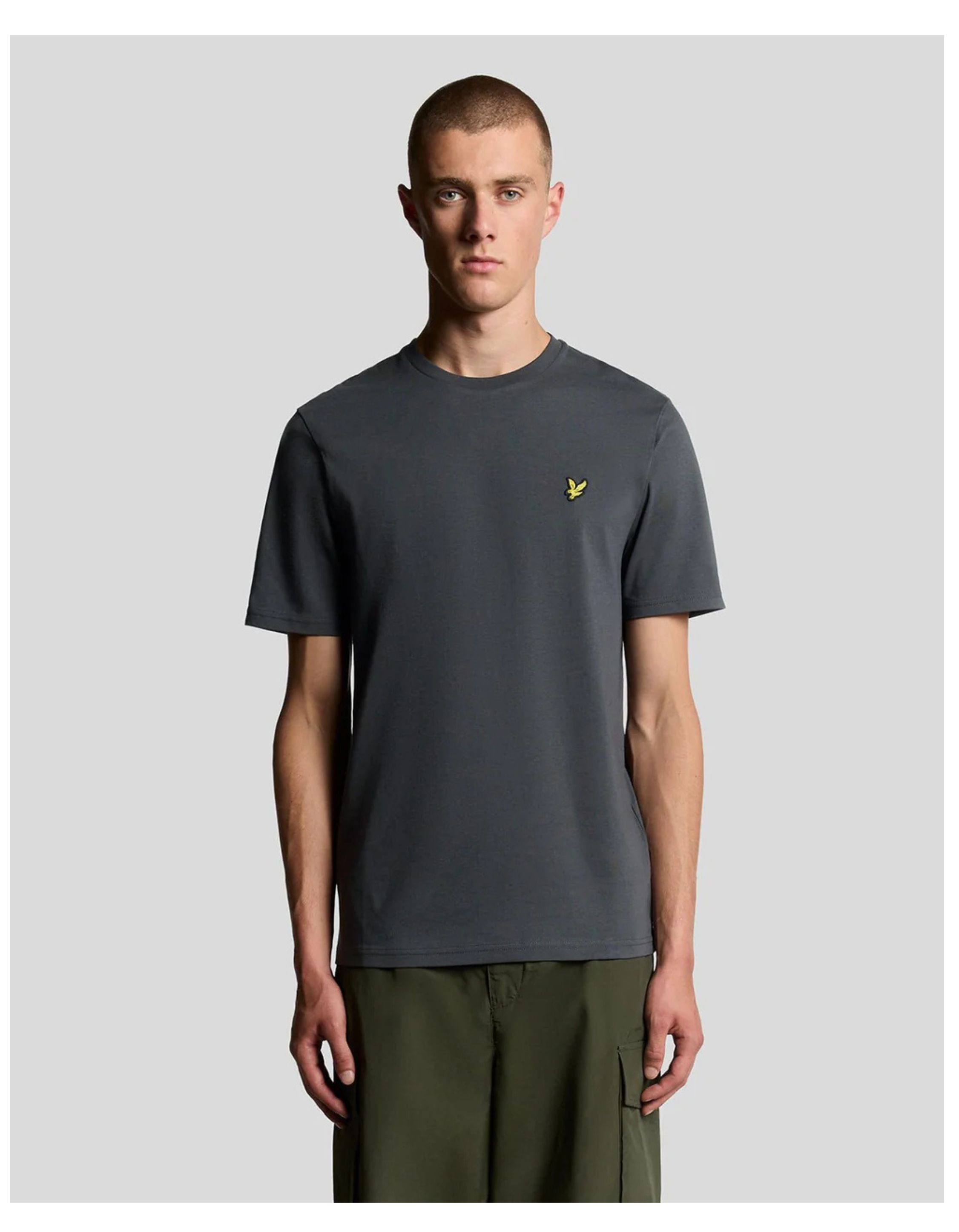 Lyle&scott Plain T-shirt T-shirts Donkergrijs Ts400vog