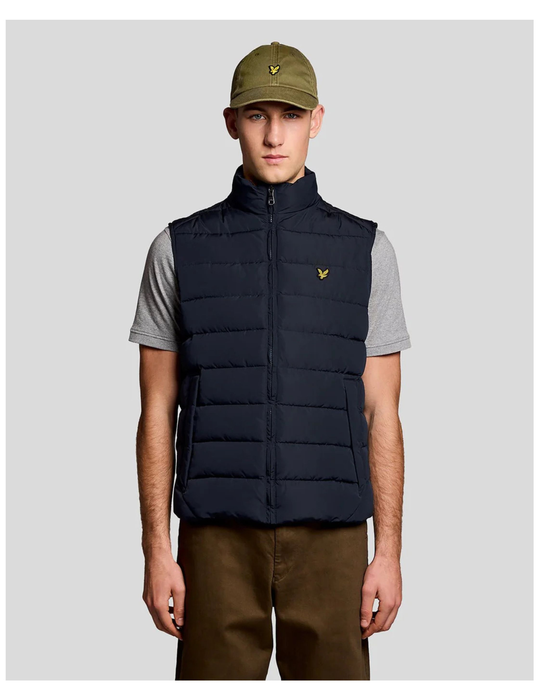 Lyle&scott Quilted Gilet Bodywarmers Donkerblauw Jk2401v