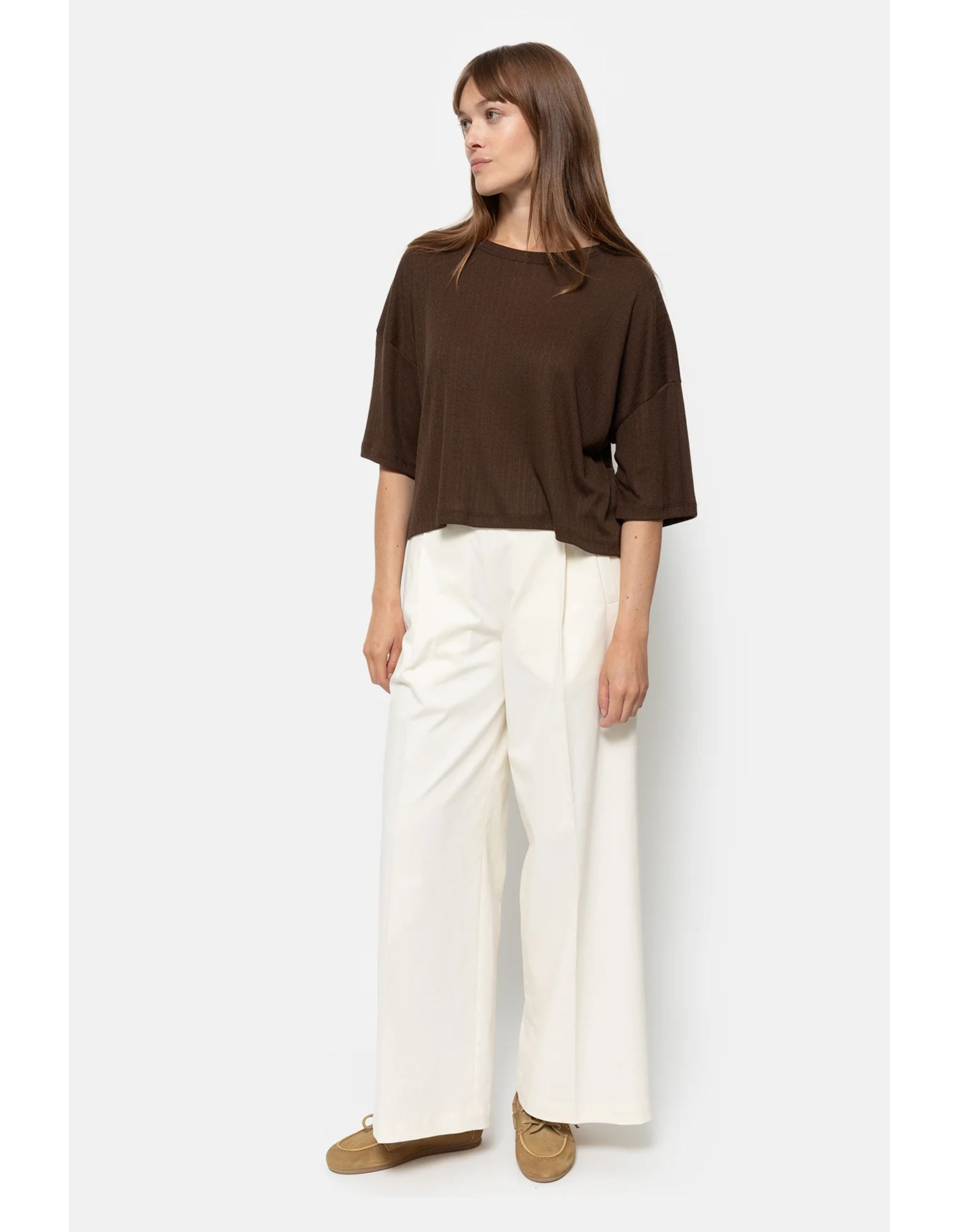 Âme Antwerp Nice Pantalons Off White Nice Cotton Pu