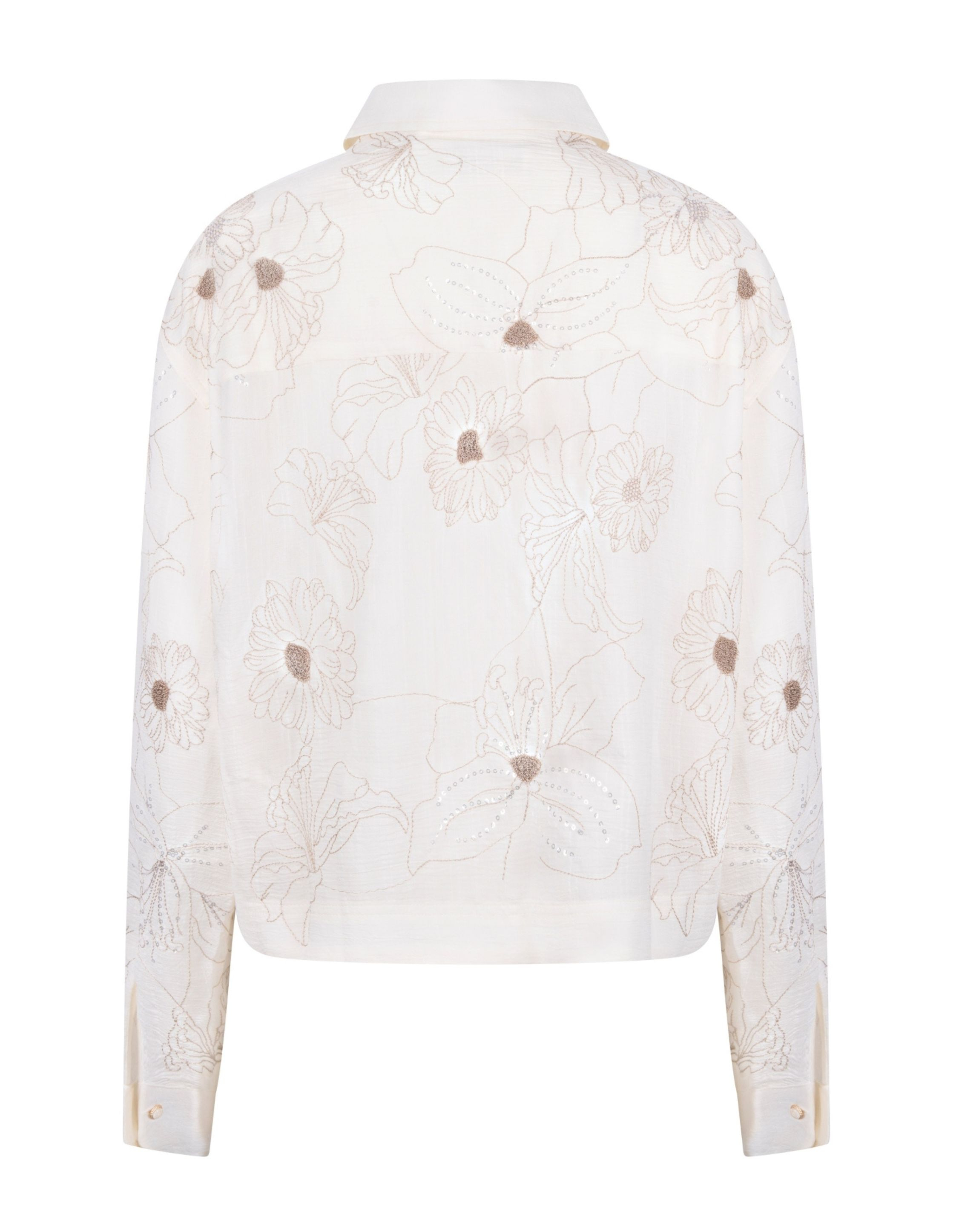 Nukus Adora Blouse Embroidery  Ecru Nks02167