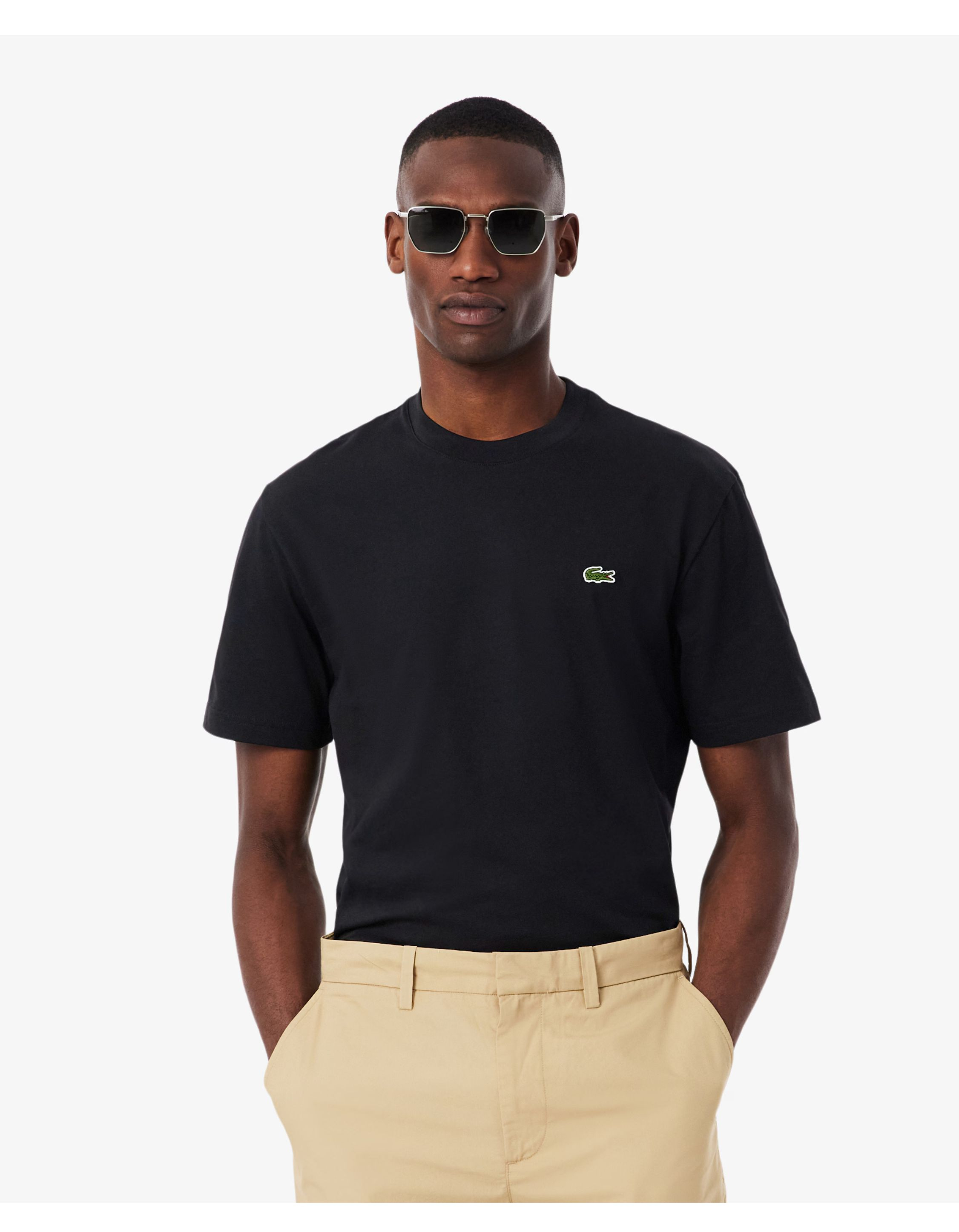 Lacoste 1ht1 Men's Tee-shirt T-shirts Zwart Th7318-61