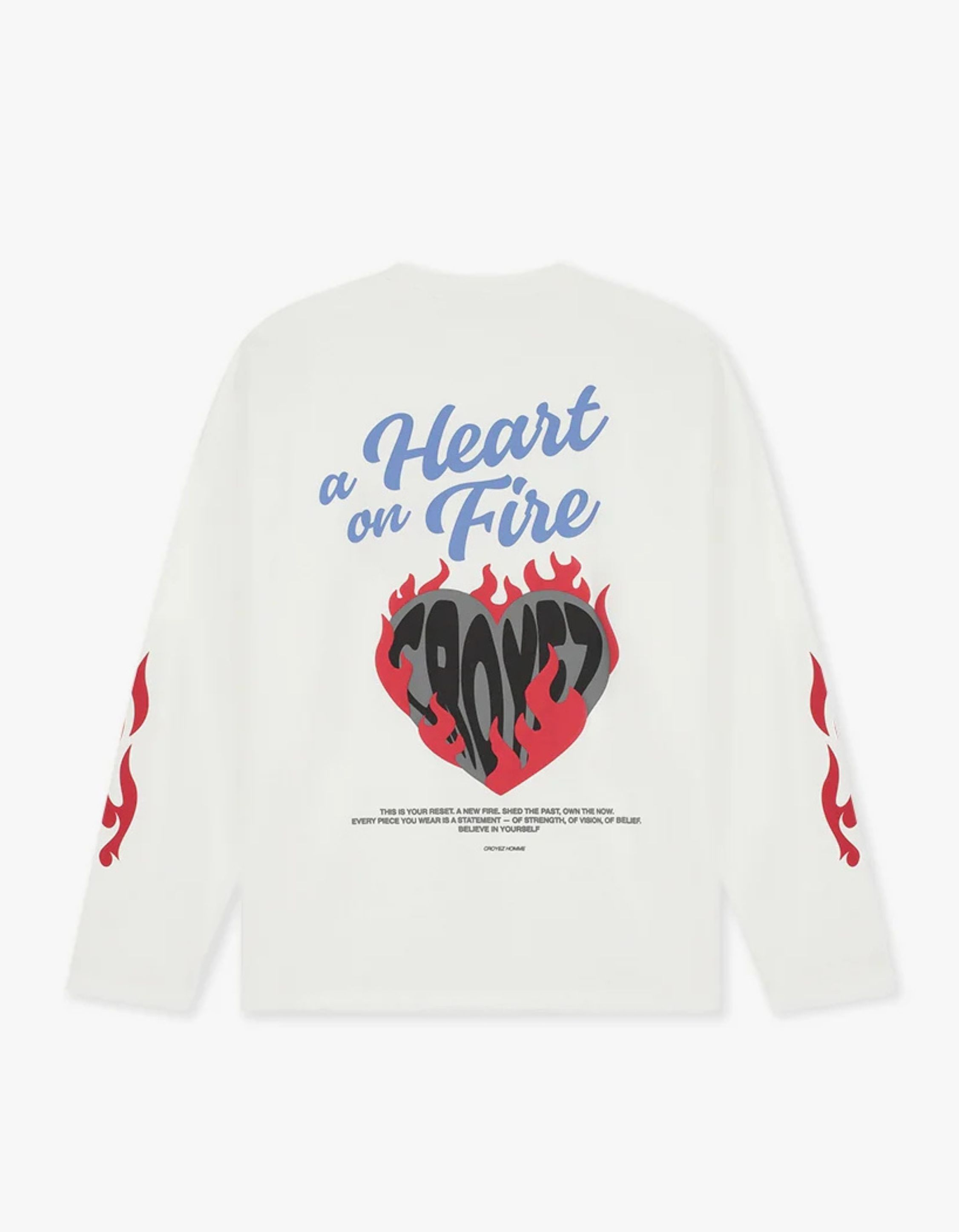 Croyez Heart On Fire Longsleeve Longsleeves Off White Crb30026007