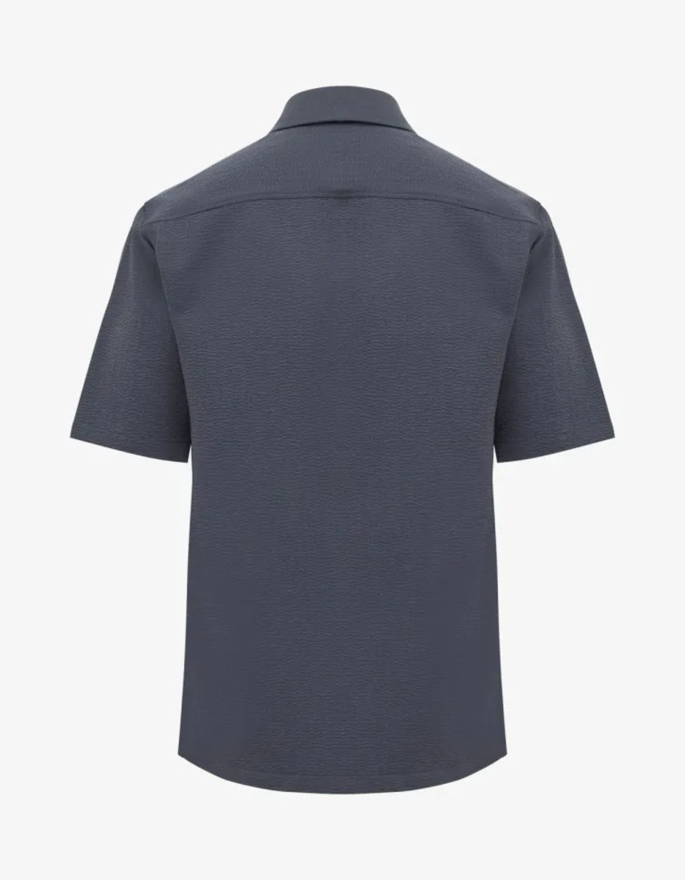 Genti Sunset Monogram Korte Mouw Overhemden Donkergrijs S4197-2001