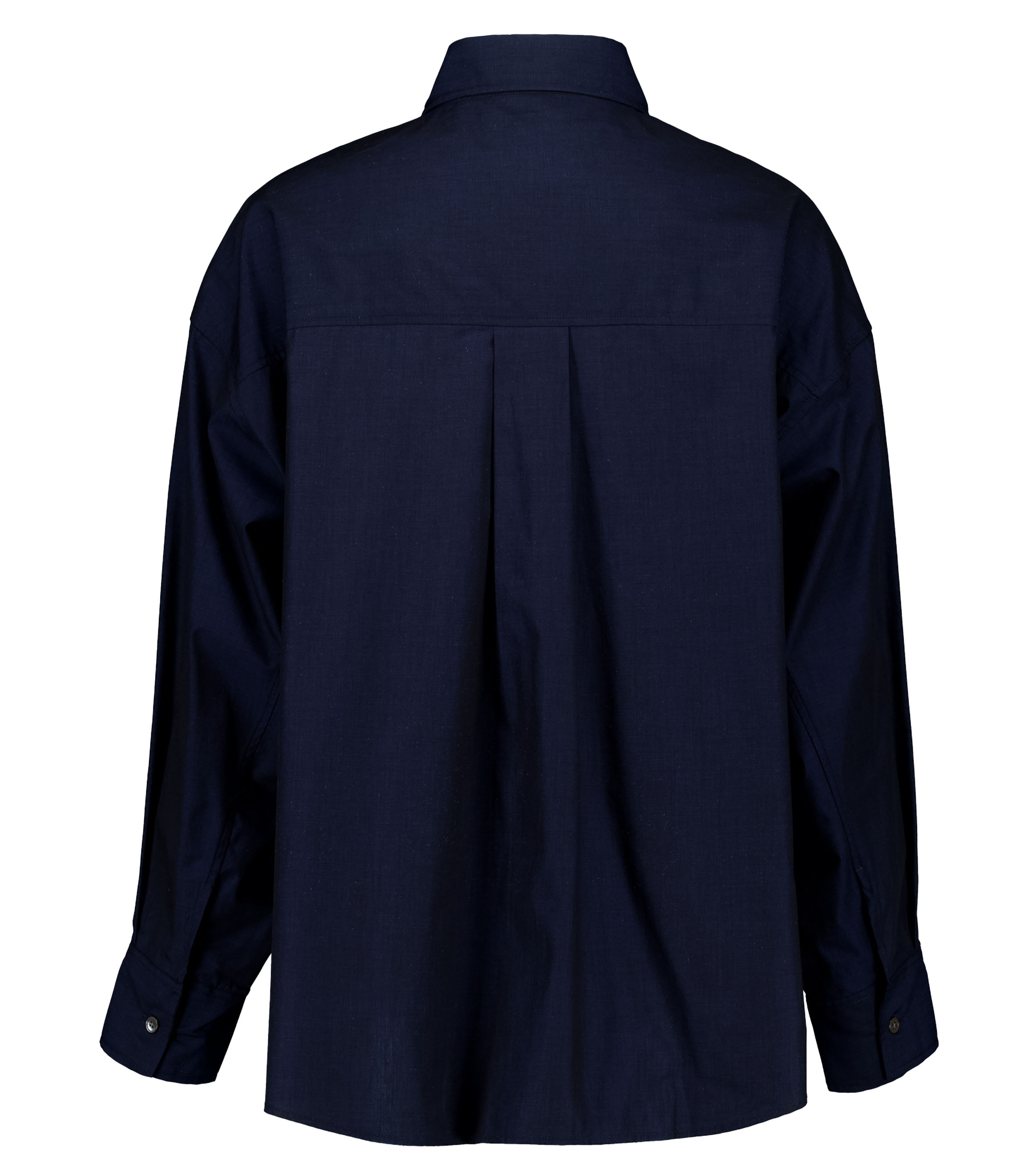 Closed Cape Shirt Blouses Donkerblauw C94619-24p-22