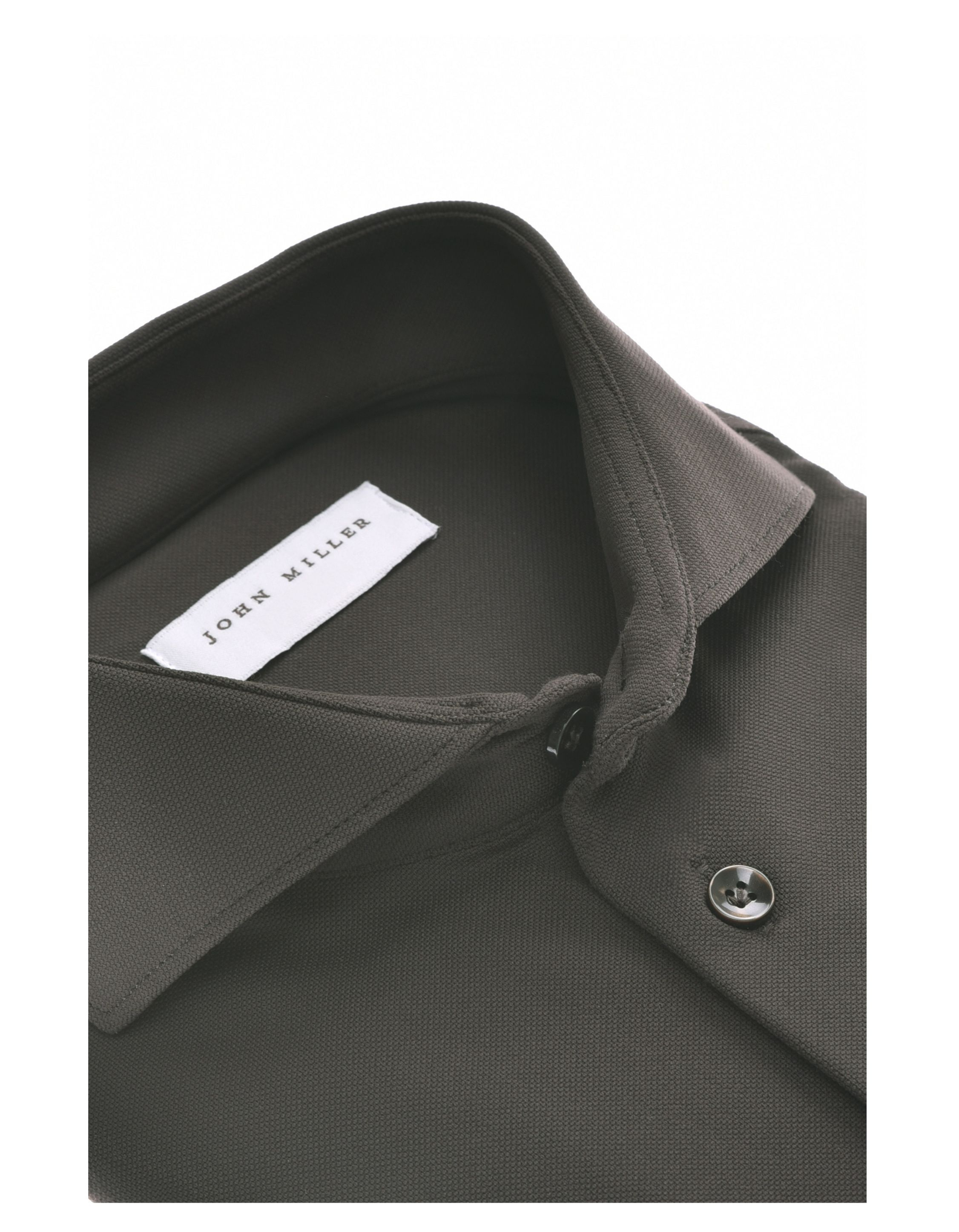 John Miller Overhemd Slim Fit  Groen 5142675