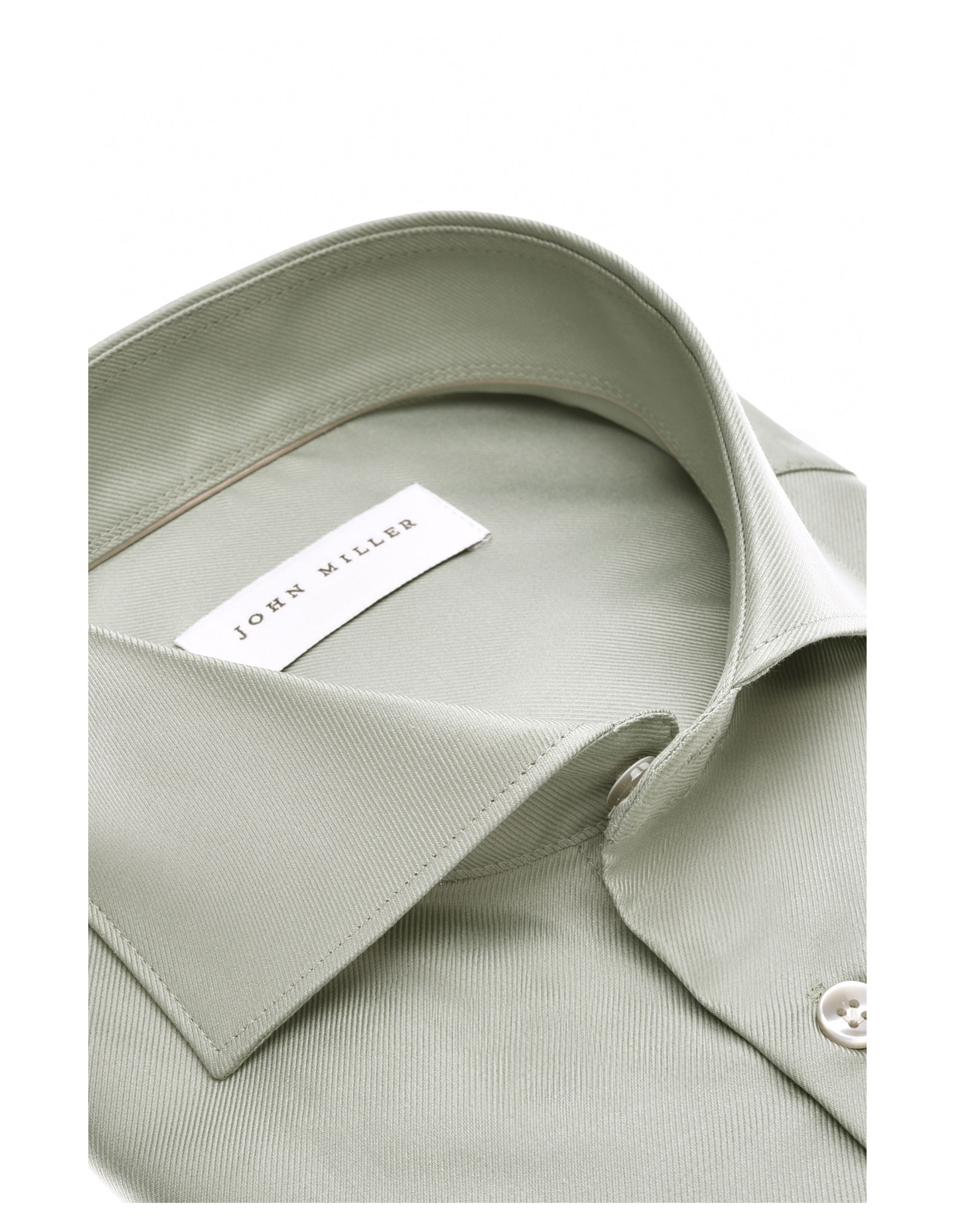 John Miller Overhemd Tailored Fit N  Groen 5142641