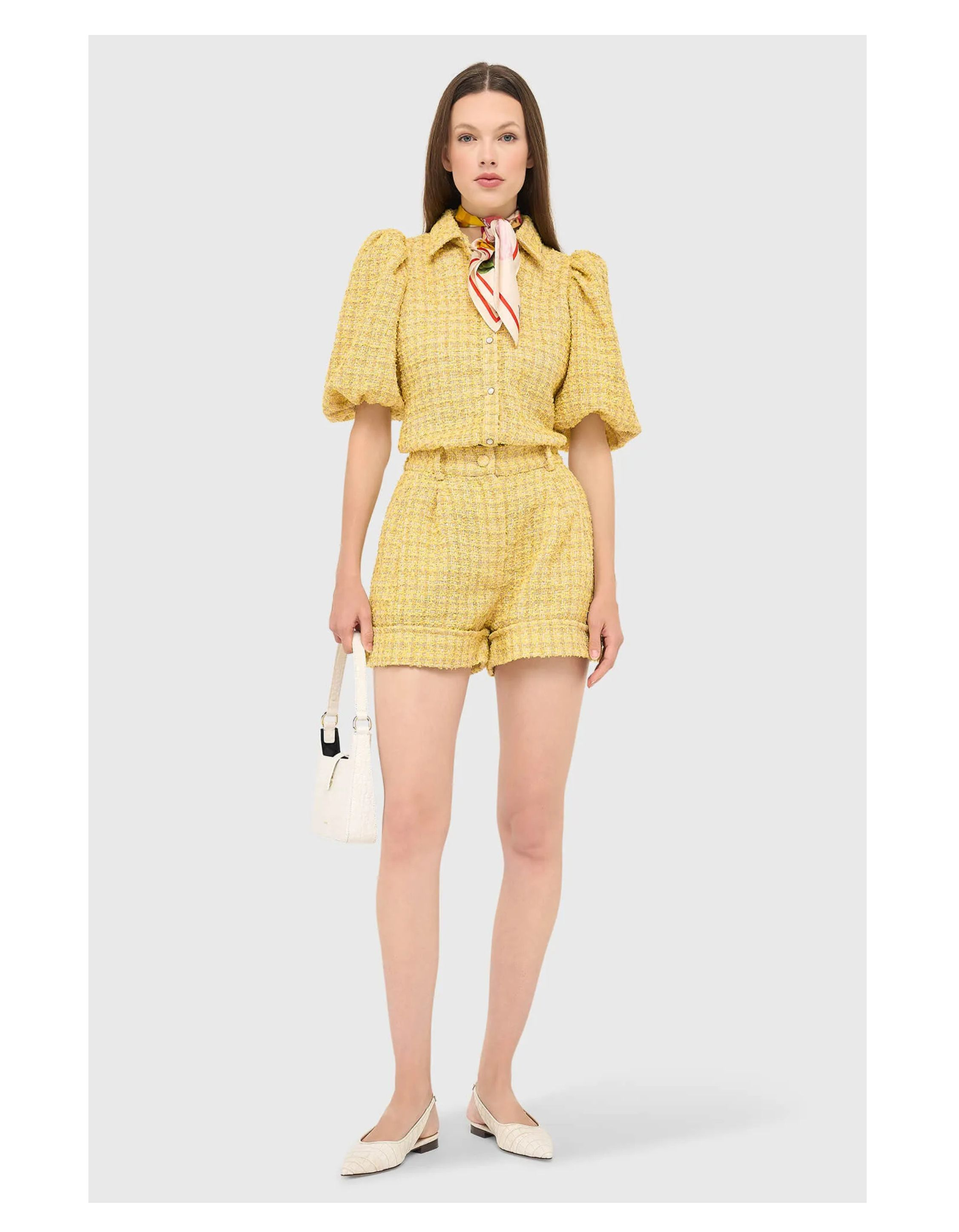 Janice Blouse Blouses Geel Lars Tweed