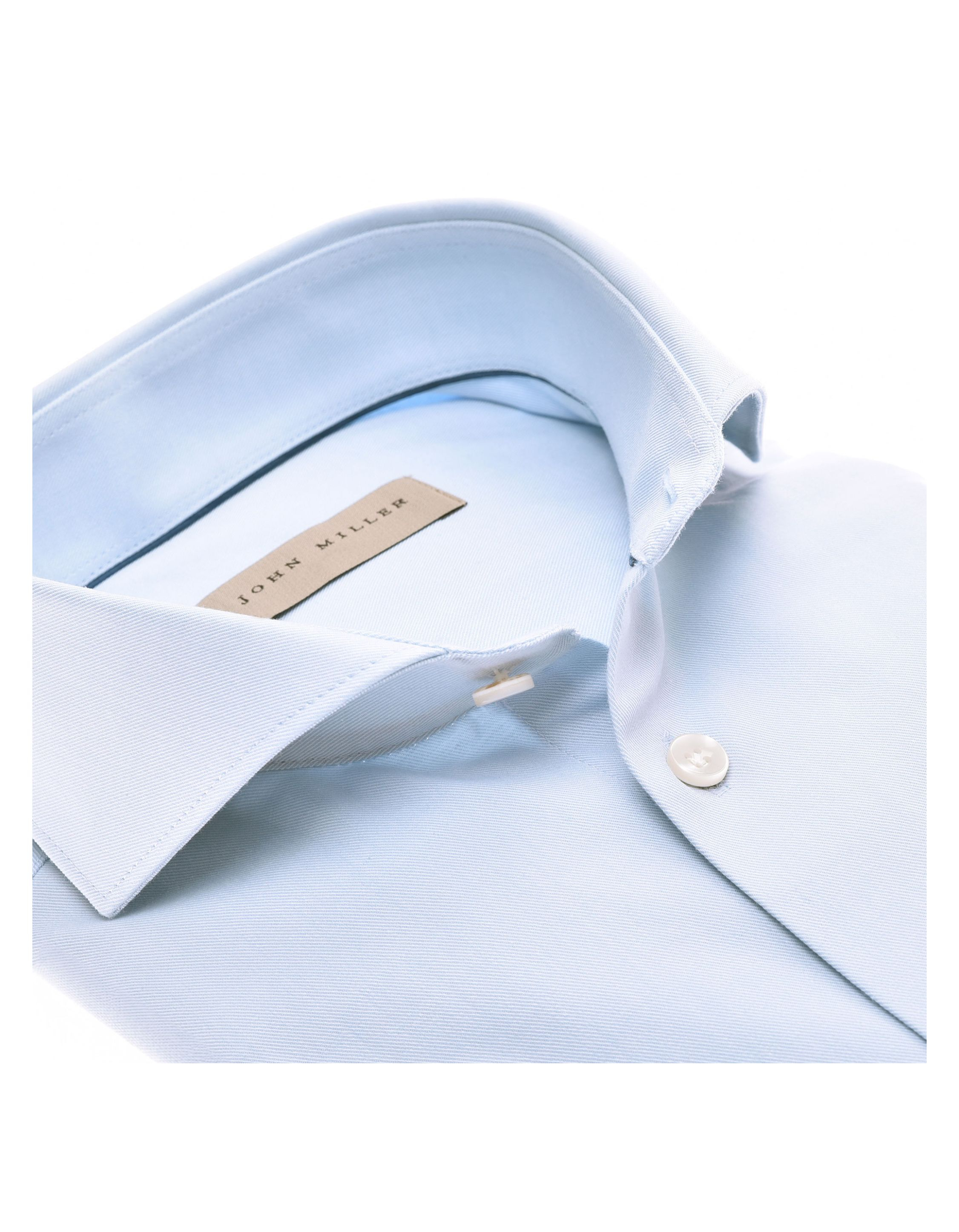 John Miller Overhemd Slim Fit  Lichtblauw 5346517