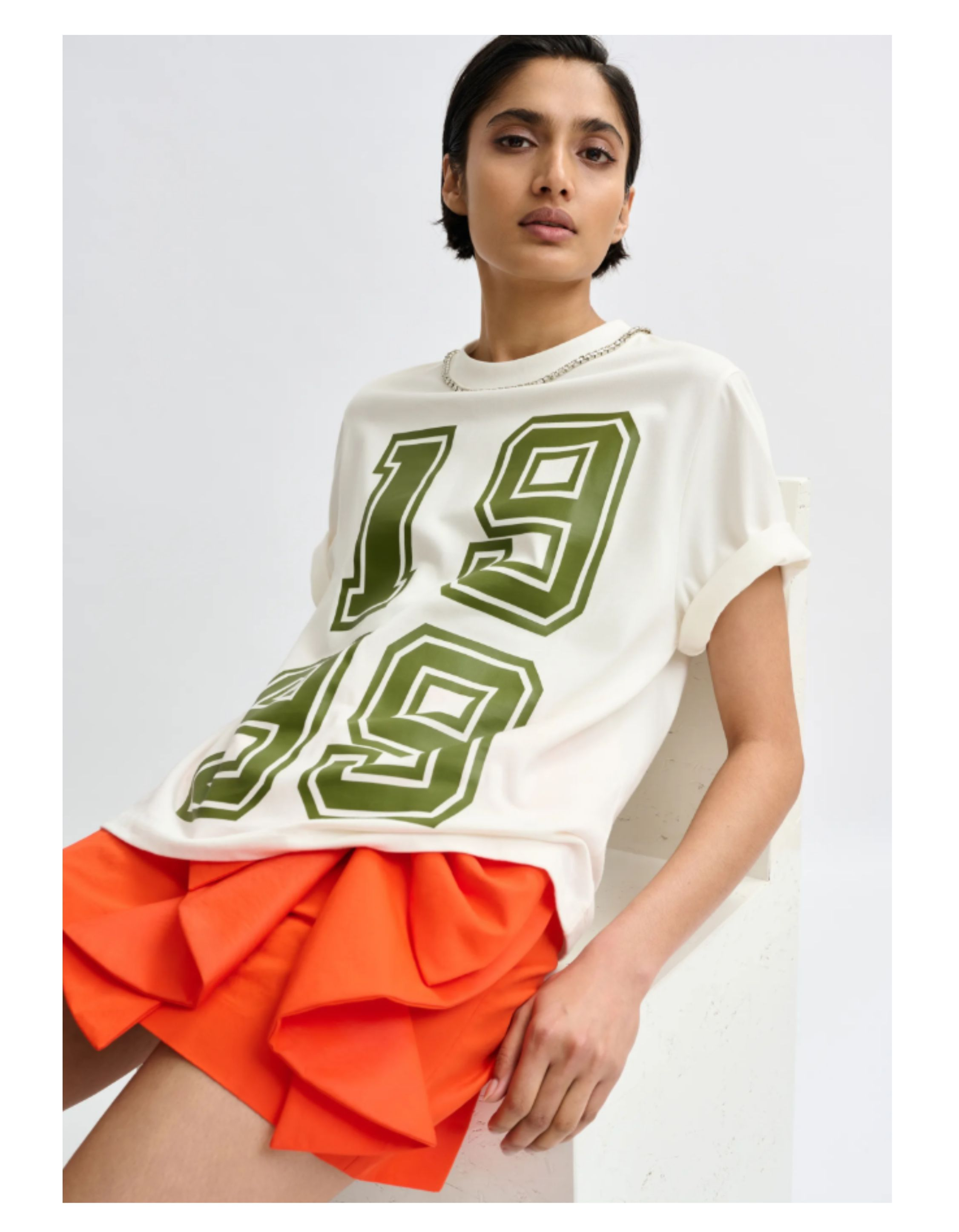 Essentiel Antwerp Printed Fit Tee T-shirts Off White Jisos