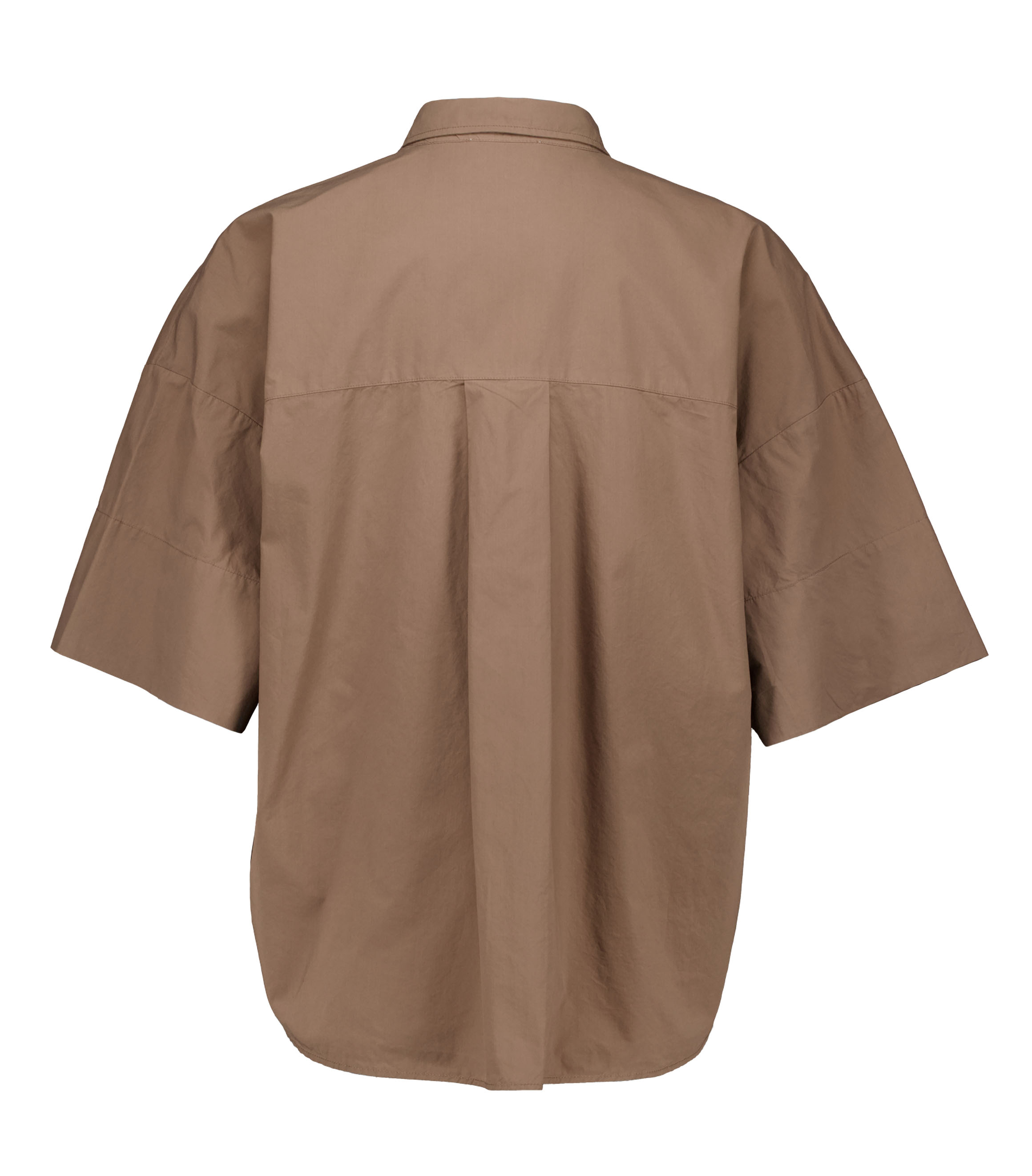 Zenggi Poplin Boxy Shirt Blouses Bruin X04-1031 631