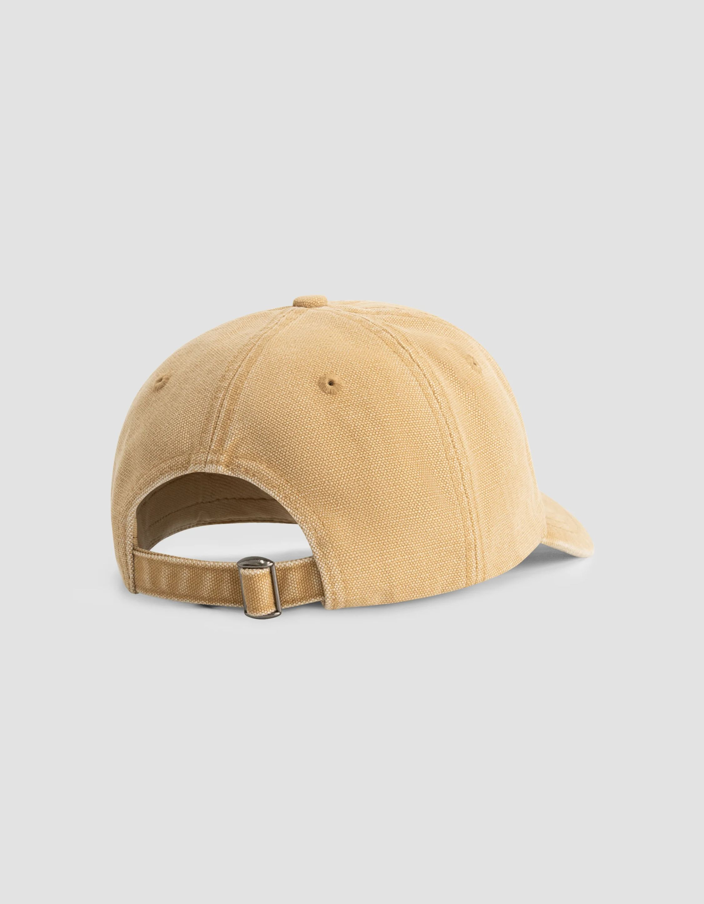 Olaf Monogram Washed Canvas Cap Petten Camel A240814