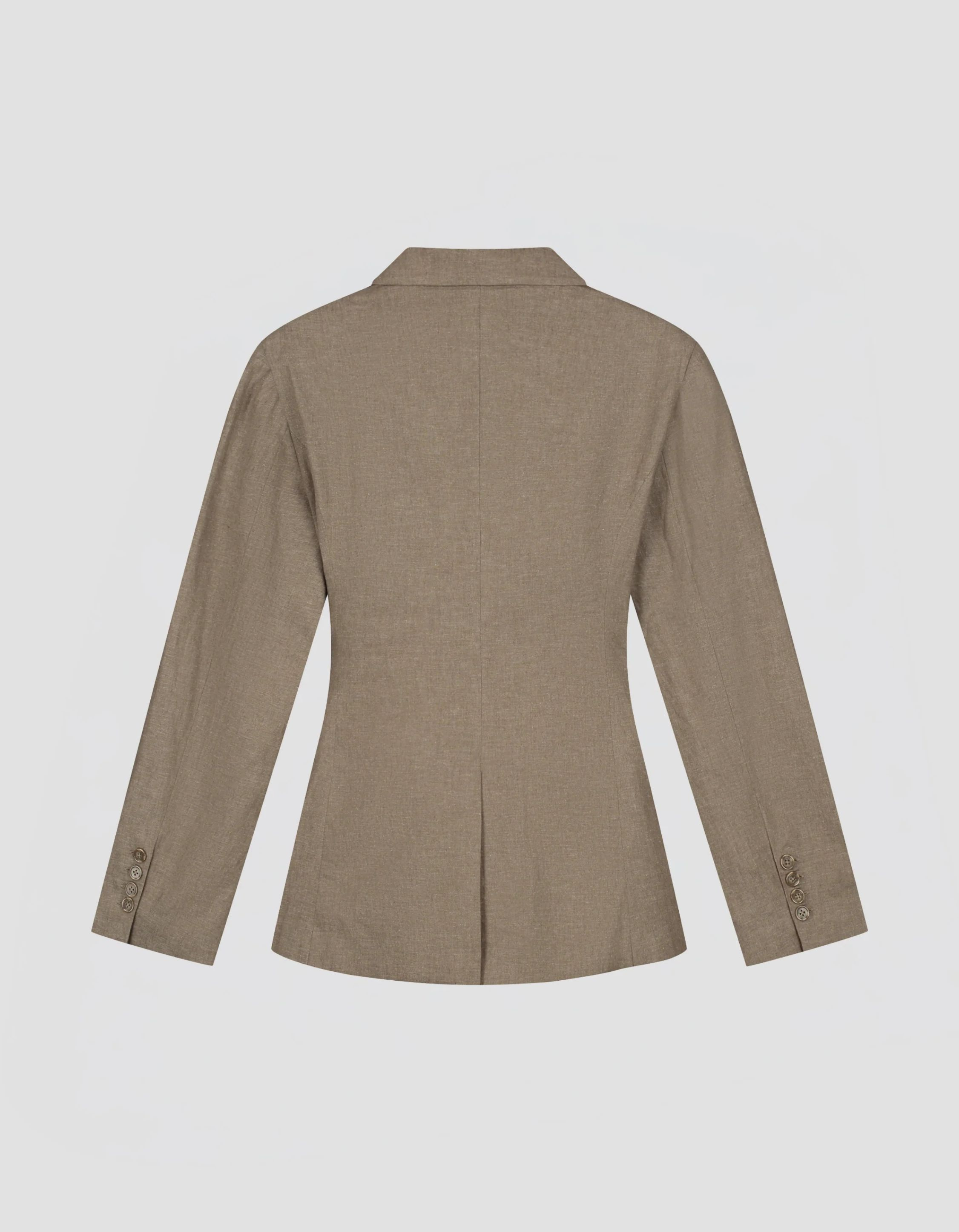 Olaf Asymmetric Linen Blazer Blazers Taupe W240506