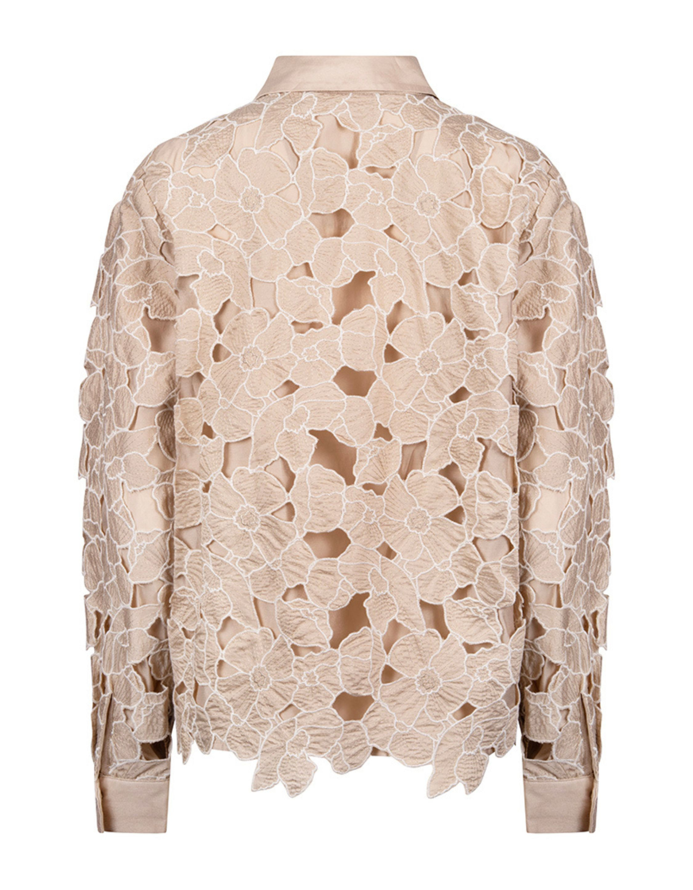 Nukus Chloe Blouse Flower  Zand Nks02228