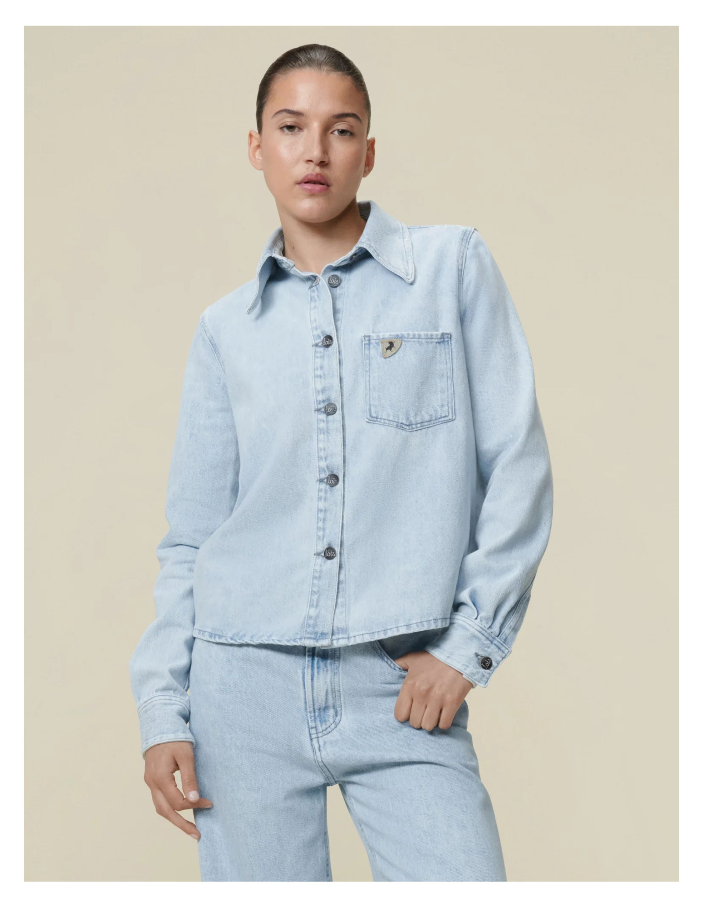 Lois Isa Blouses Lichtblauw 3486-7973