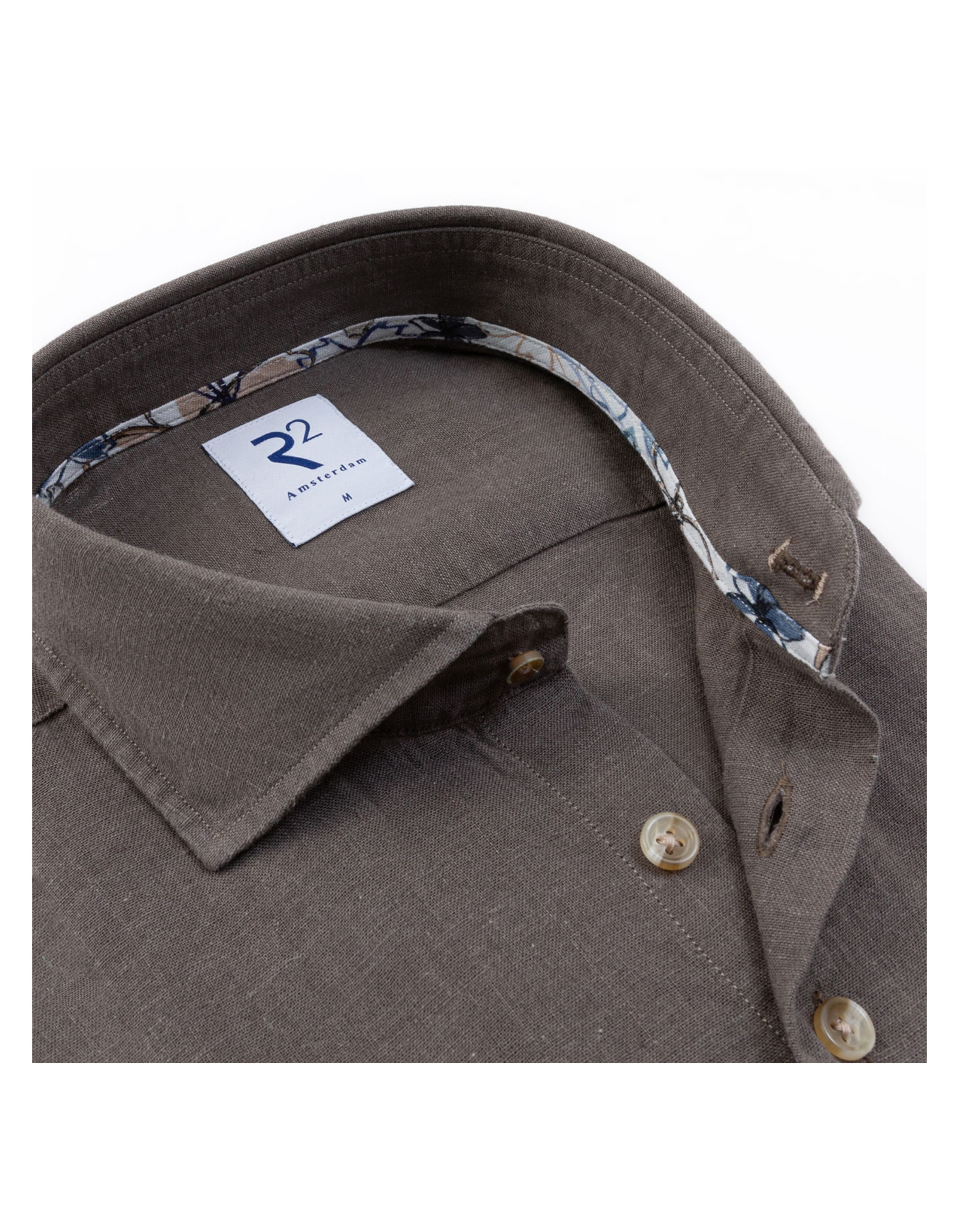 R2 132.wsp.010 Lange Mouw Overhemden Taupe 132.wsp.010