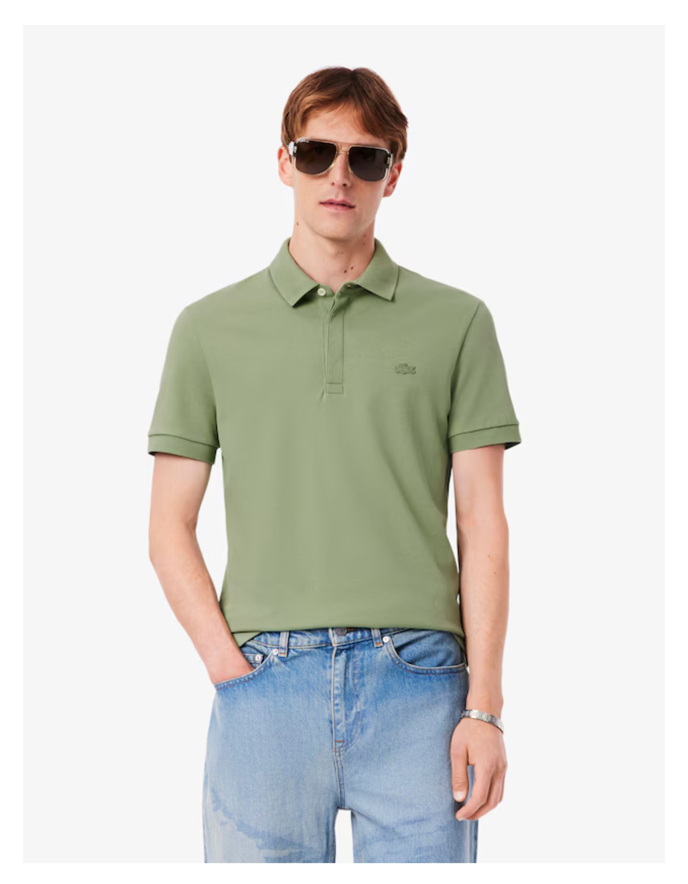 Lacoste 1hp3 Men's S/s Polo Polos Khaki Ph5522-61