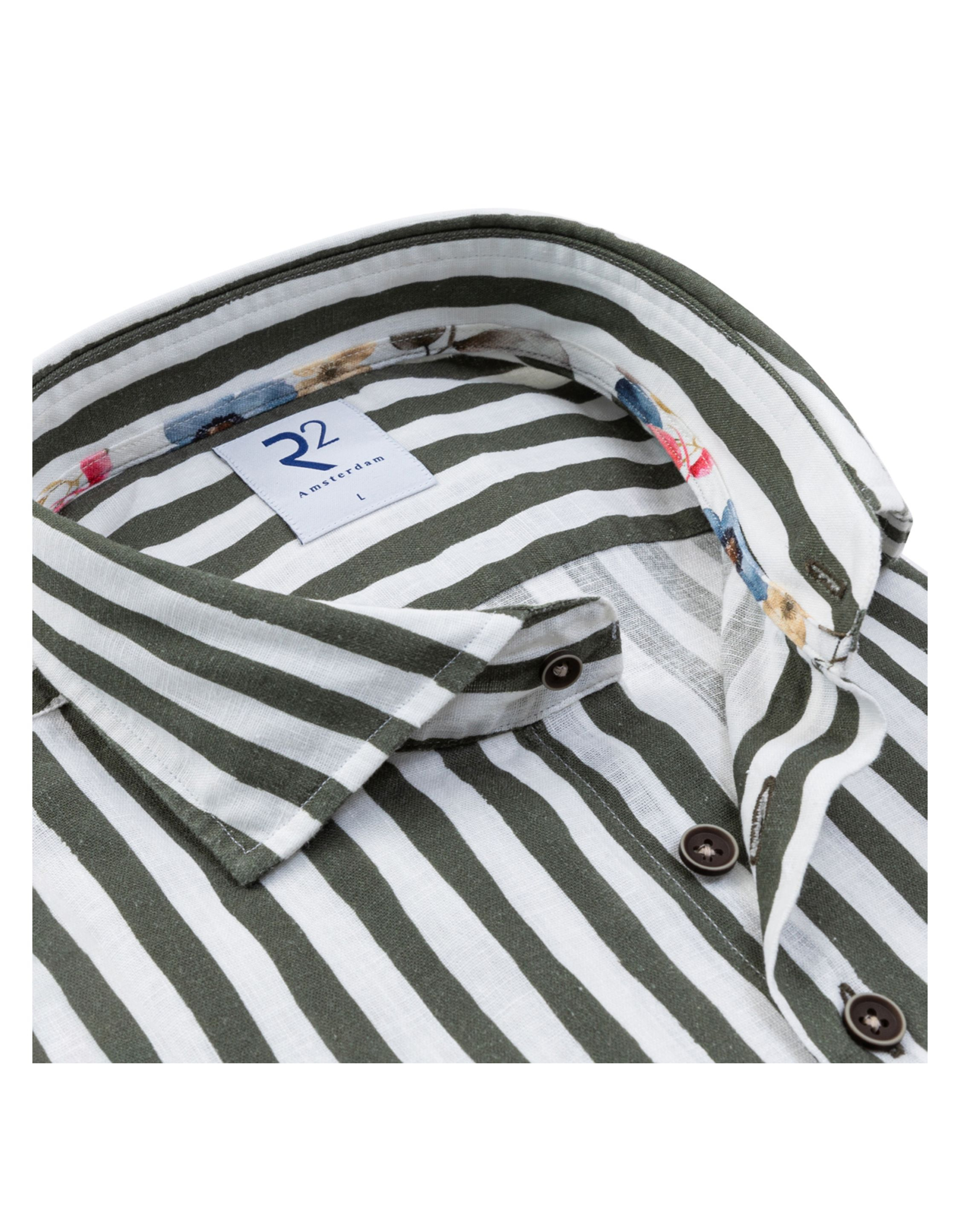 R2 132.wsp.020 Lange Mouw Overhemden Groen 132.wsp.020