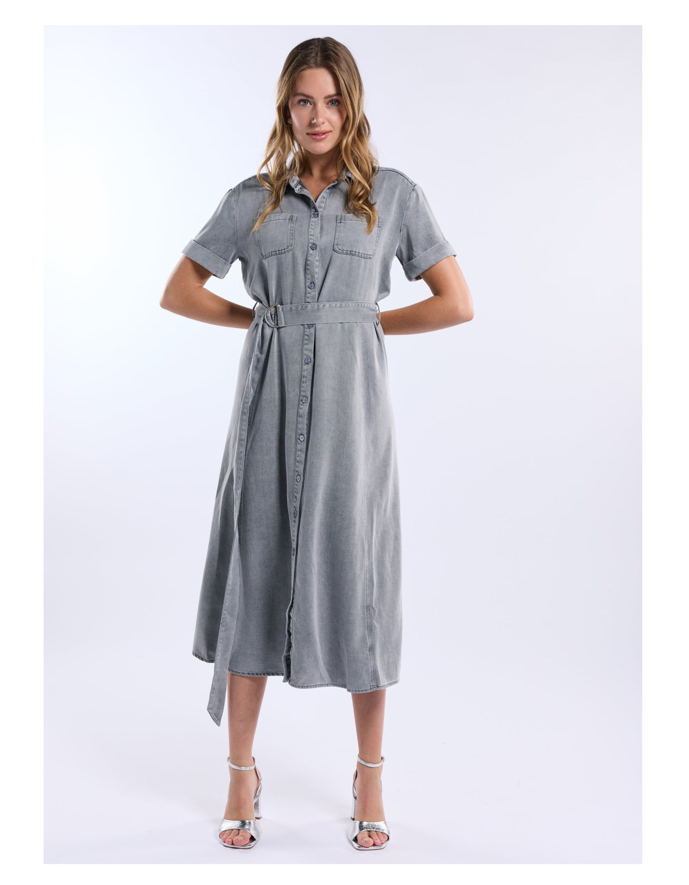 Freebird Dress  Grijs Denver Ss