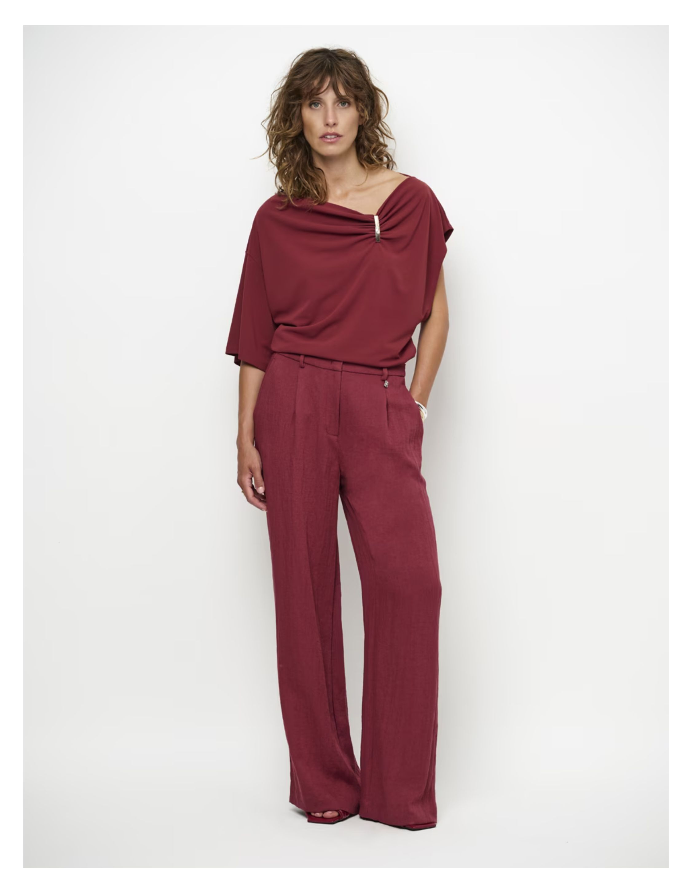 Dante 6 Kenila Wide Leg Pants Pantalons Bordeaux 261141