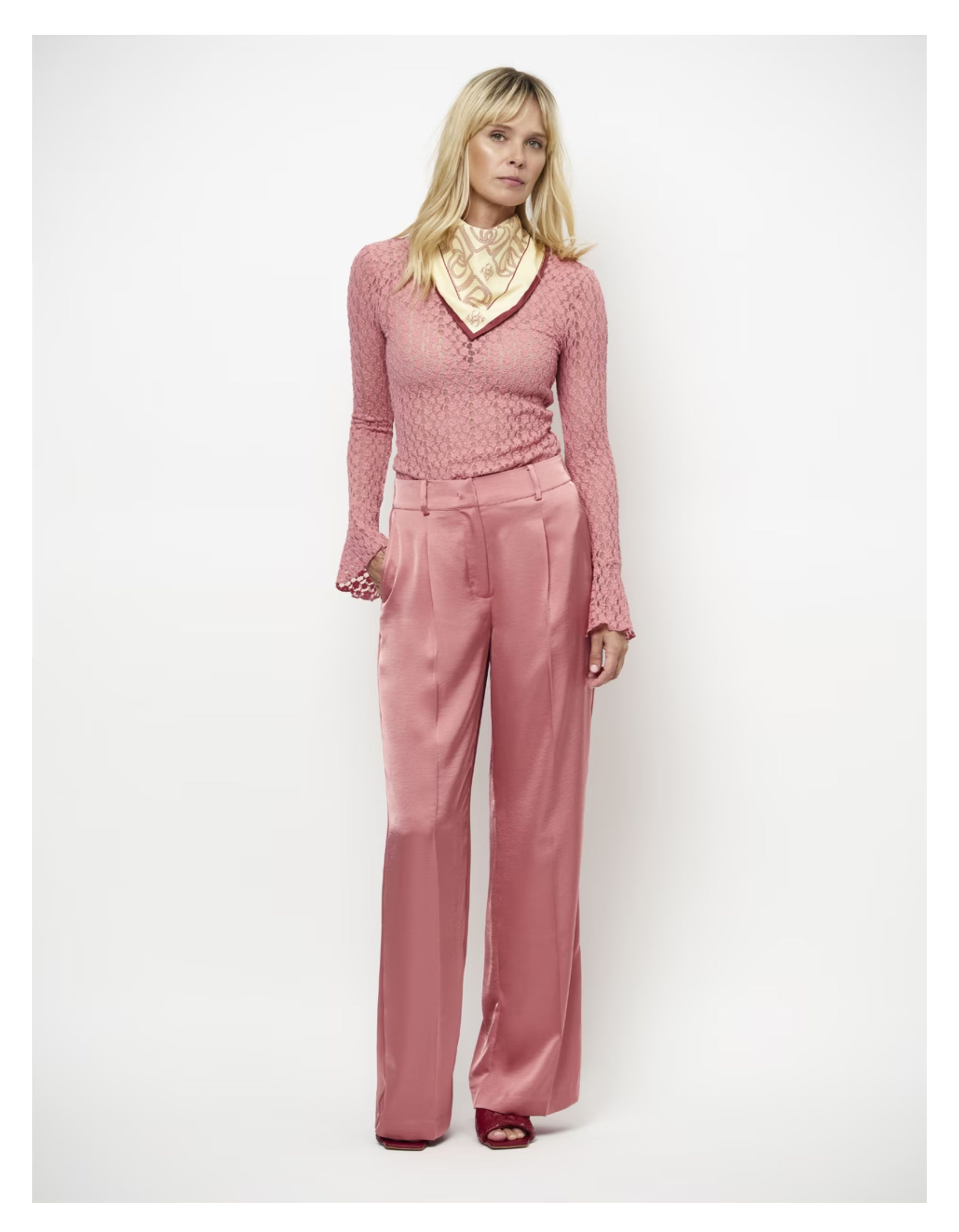 Dante 6 Jules Satin Smart Pants Pantalons Koraal 261304