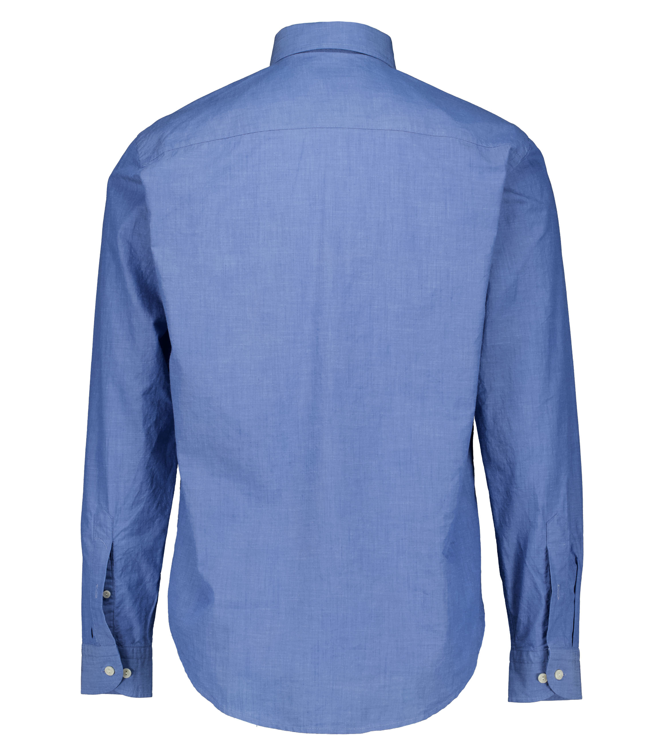 Eton Solid Chambray Shirt Lange Mouw Overhemden Blauw 100014782